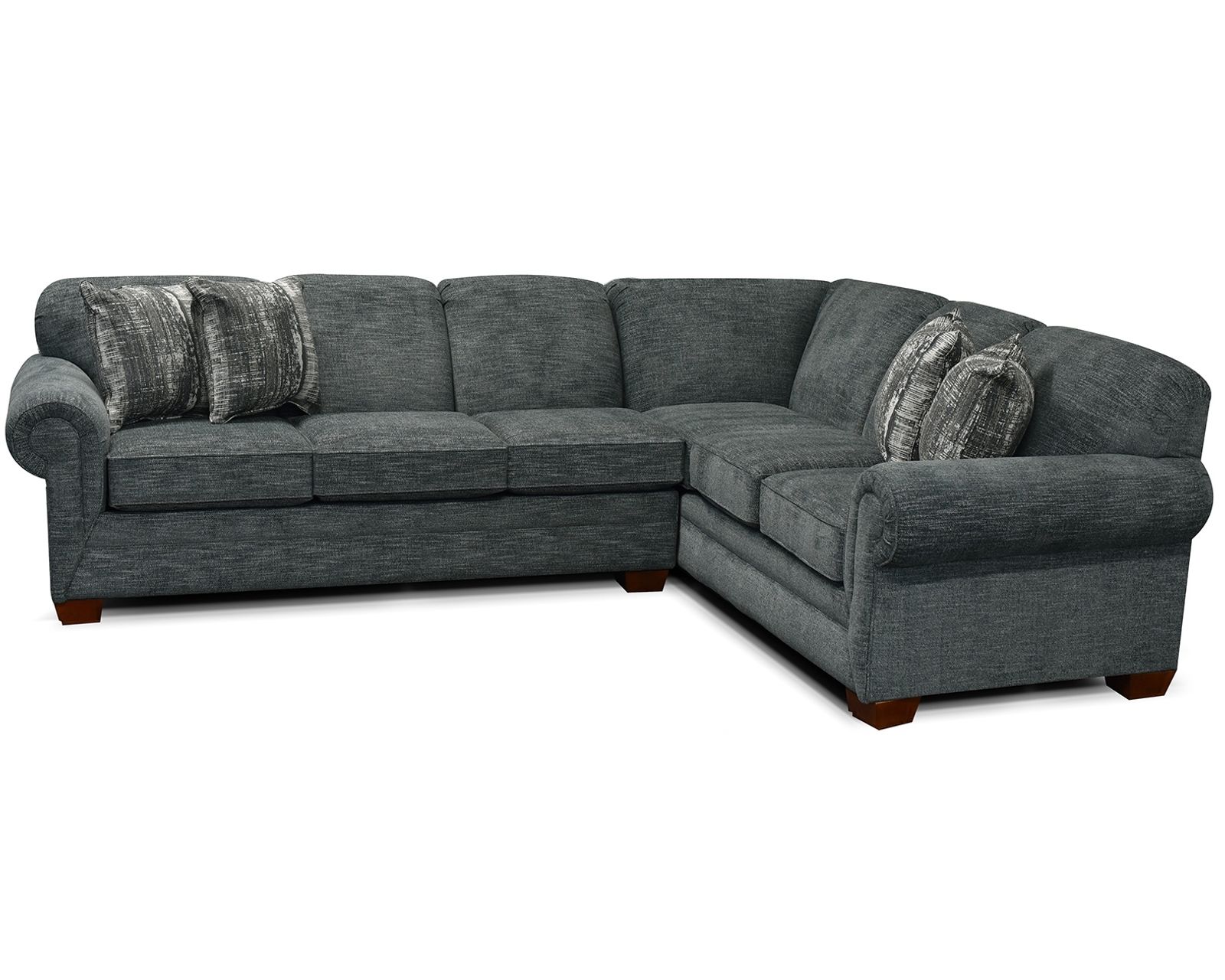 Monroe Stationary Sectional  (+101 Standard and Performance Fabrics) - Layout F: Two Piece Sectional 117" x 91"