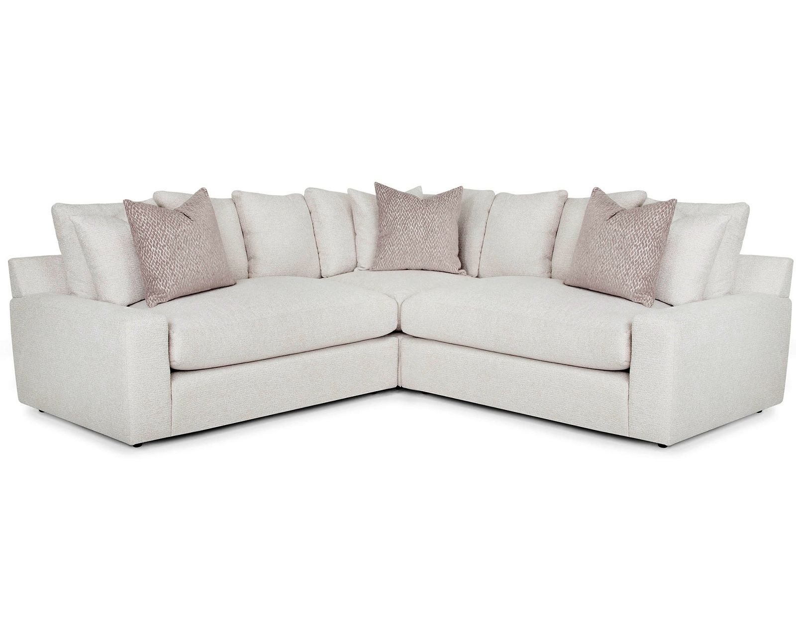 London Modular Sectional (Down Seating Performance Fabric) 3 colors - Layout D: Three Piece Sectional 101" x 101" 
