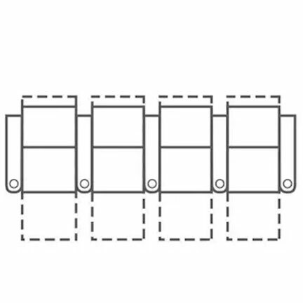 Layout E: Seven Piece Sectional (4 Recliners) 147" Wide