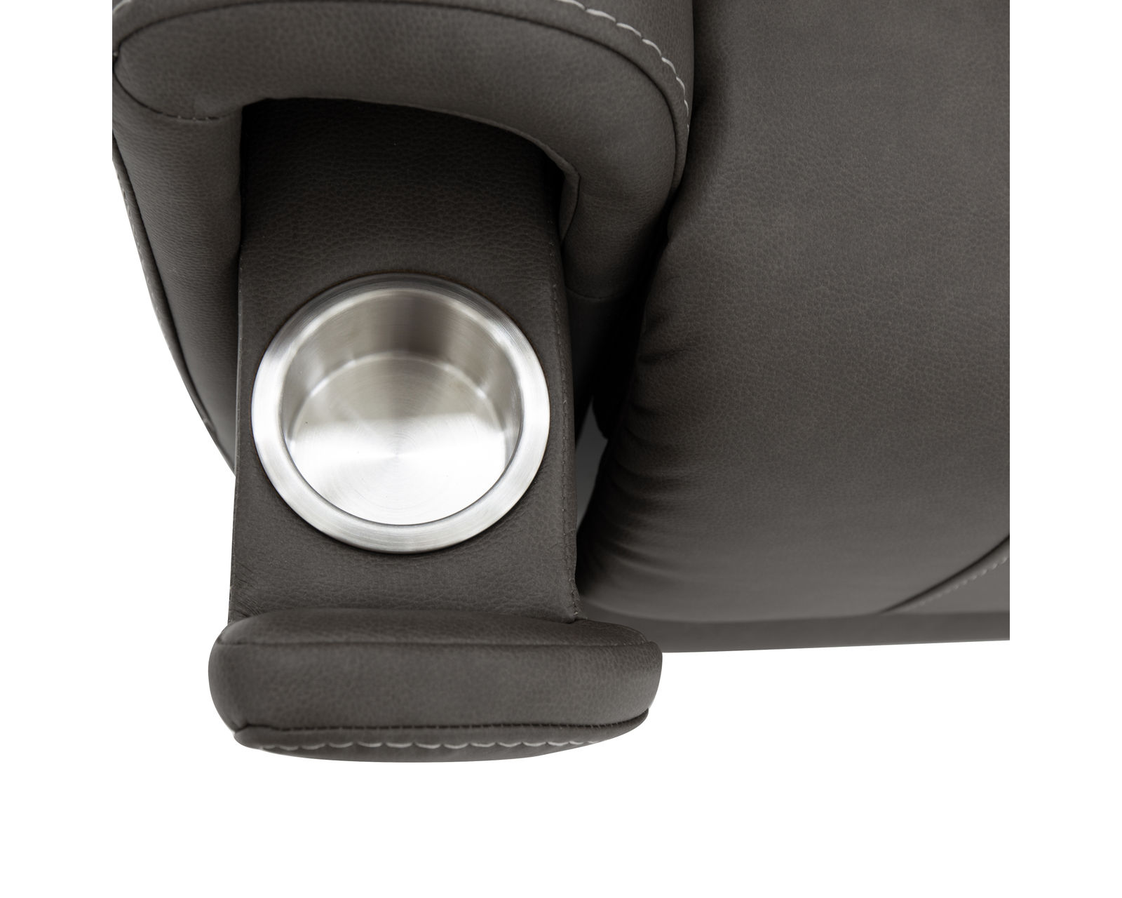 Carter 1587 Triple Power Reclining Sectional (2 colors) 866-02 -in stock - Flared, pad-over arms with pop-out cupholders for placing beverages