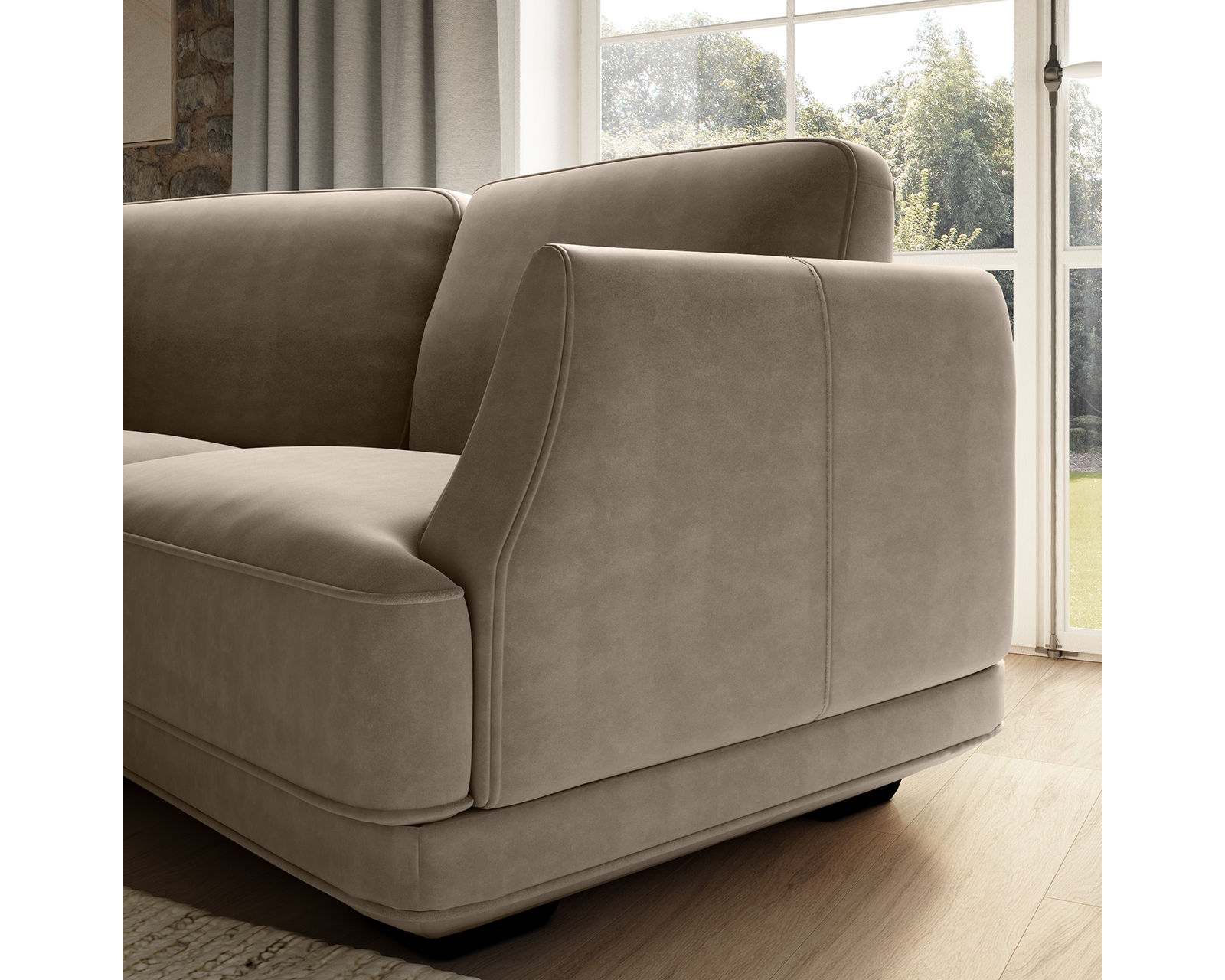 Carter C314 Sectional (+40 fabrics) - Layout C: Three Piece Sectional 115" x 51"