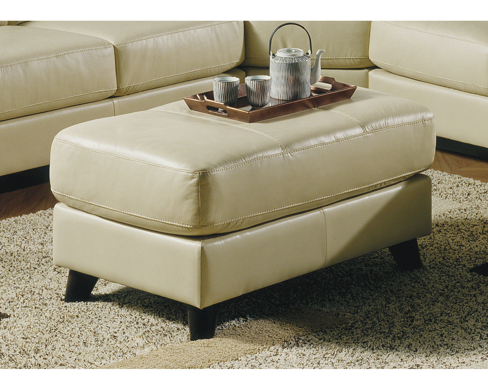 Alula 77427 Sofa (83") +100 leathers - Alula Rectangular Ottoman 23" x 37"