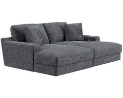 Cozy Double Wide 88" Home Theater Chaise (2 colors) Includes pillows