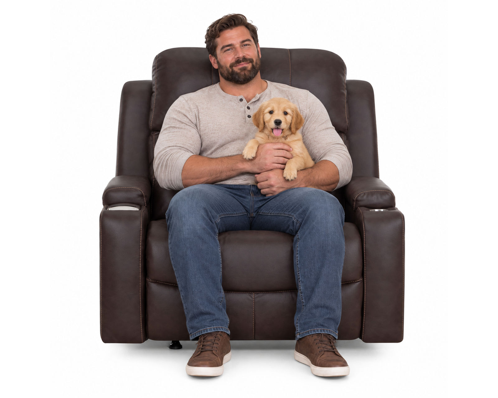 Arlington 8507 Chair & A Half Power Rocker Recliner (Extra-Wide Comfort. Built-In Storage. Wireless Charging) - Superior Motion. Franklin Comfort.