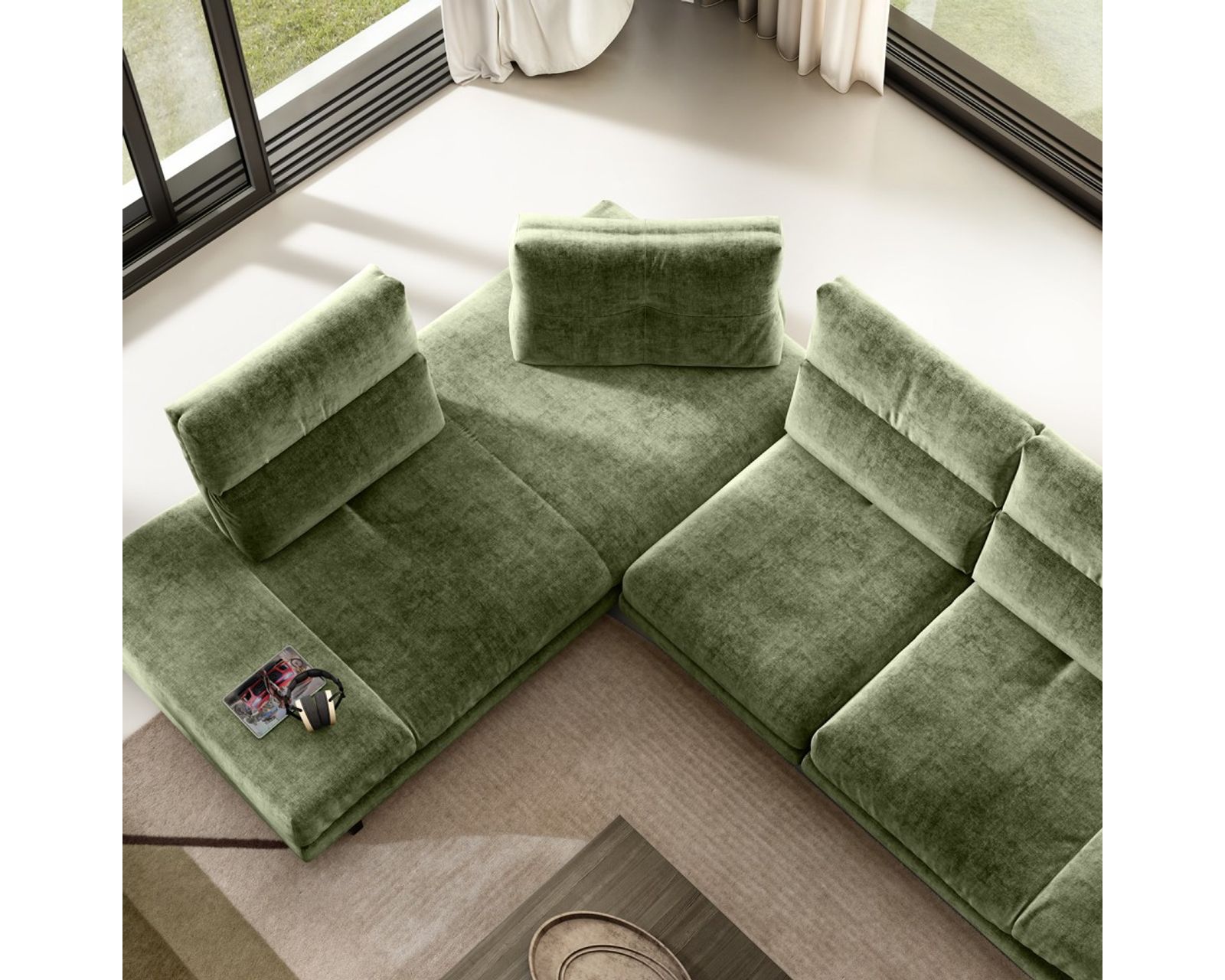 Roma X257 Sectional - adjustable seat depth (+50 leathers)