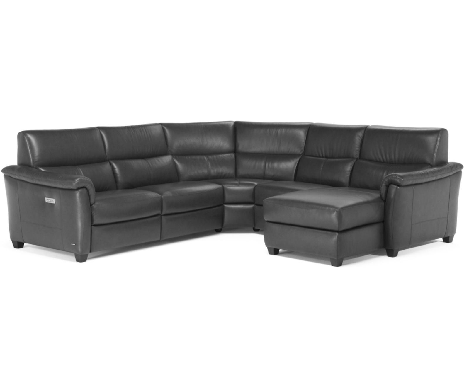 Astuzia C068 Triple Power Reclining Sectional (+40 fabrics) - Layout E: Five Piece Reclining Sectional (Chaise Right Side) - 111" x 116"