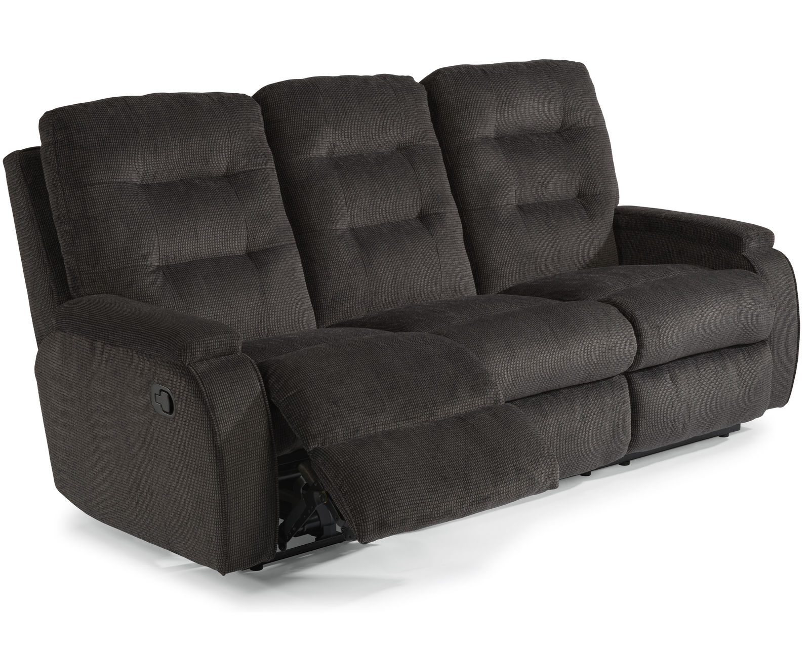 Kerrie 86" Reclining Sofa (Colors Available) - The curvy arm of the reclining sofa is designed to be comfortable and supportive.