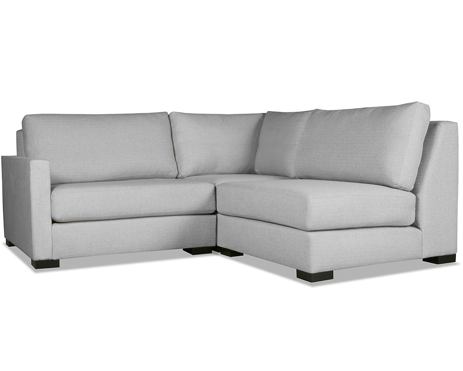 Chester 3 Pieces Modular Sectional w/ Right Open End (3 Colors Available) - Chester 3 Pieces Modular Sectional w/ Right Open End In Grey
