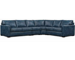 Baylor Stationary Leather Sectional (29 Top-Grain Leather Choices)