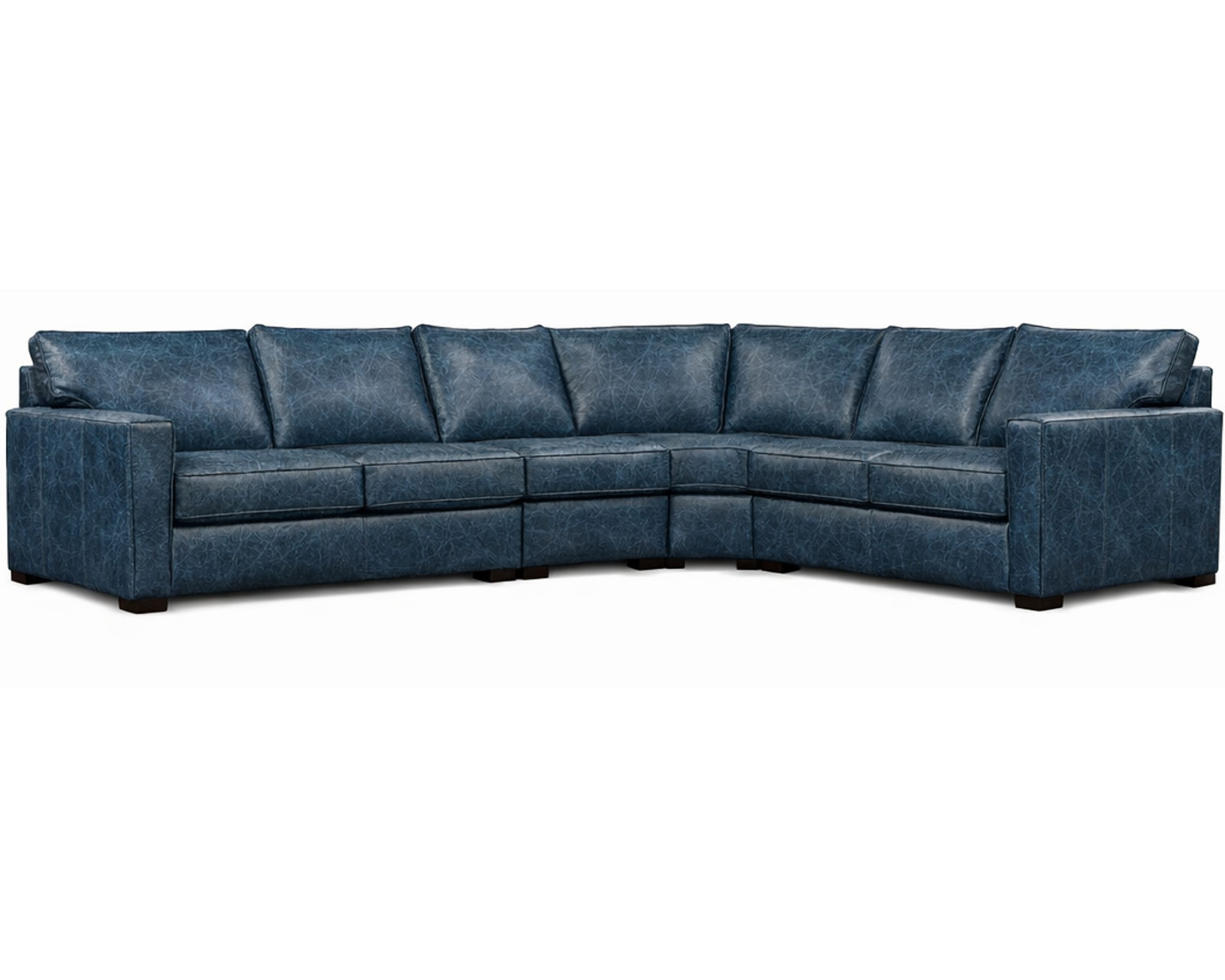 Baylor Stationary Leather Sectional (29 Top-Grain Leather Choices)