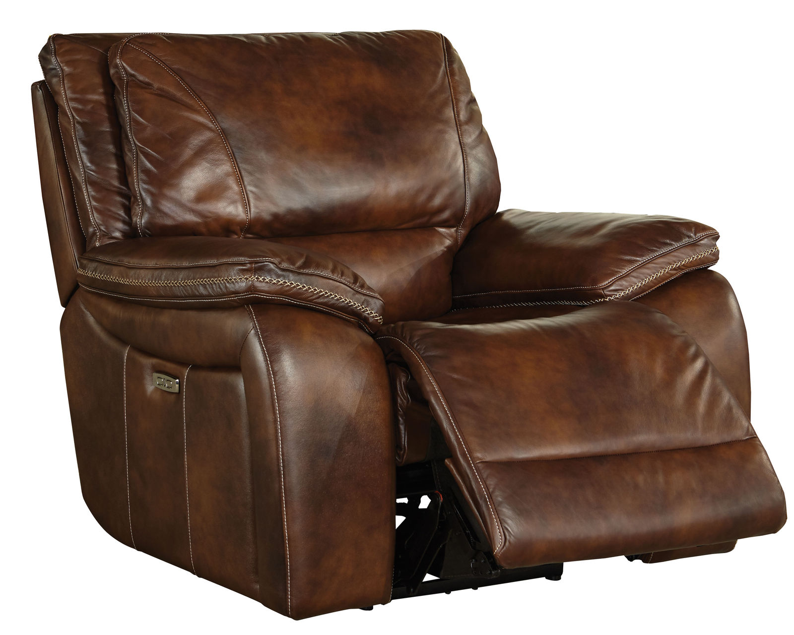 Vail 87" Power Headrest Power Reclining Leather Sofa (In stock - Fast shipping) - 100% Genuine Top Grain Leather Everywhere Your Body Touches