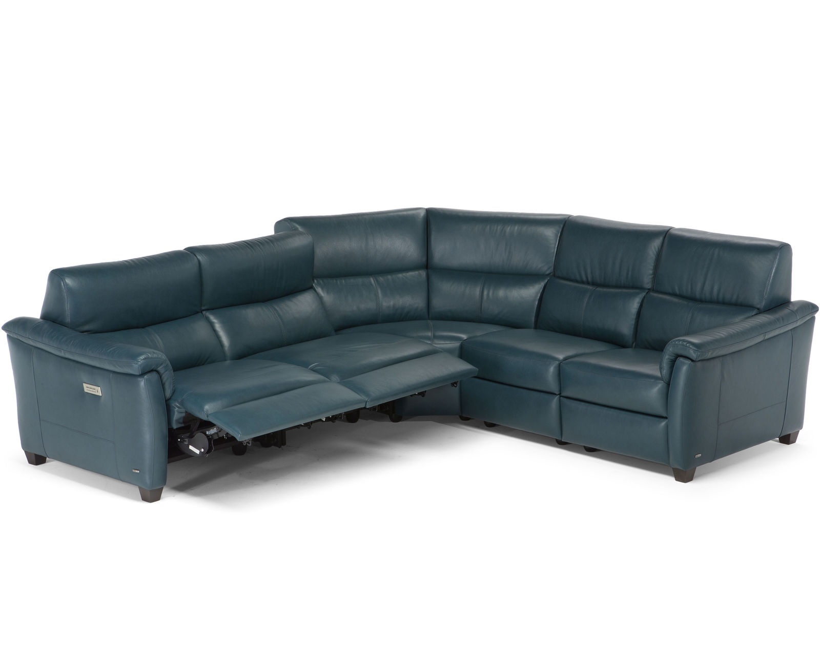 Astuzia C068 Triple Power Reclining Sectional (+50 leathers) - Layout A: Five Piece Reclining Sectional - 111" x 111"