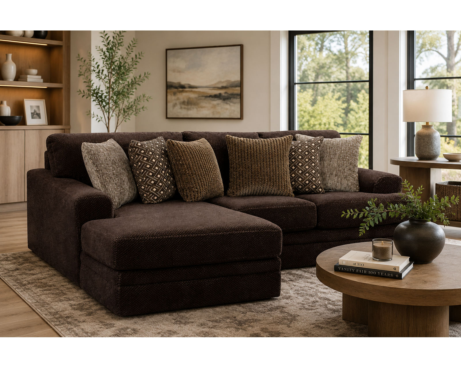 Mammoth Sectional - 2 colors (15 Pieces Available)  - Layout E: Three Piece Sectional 67" x 120"