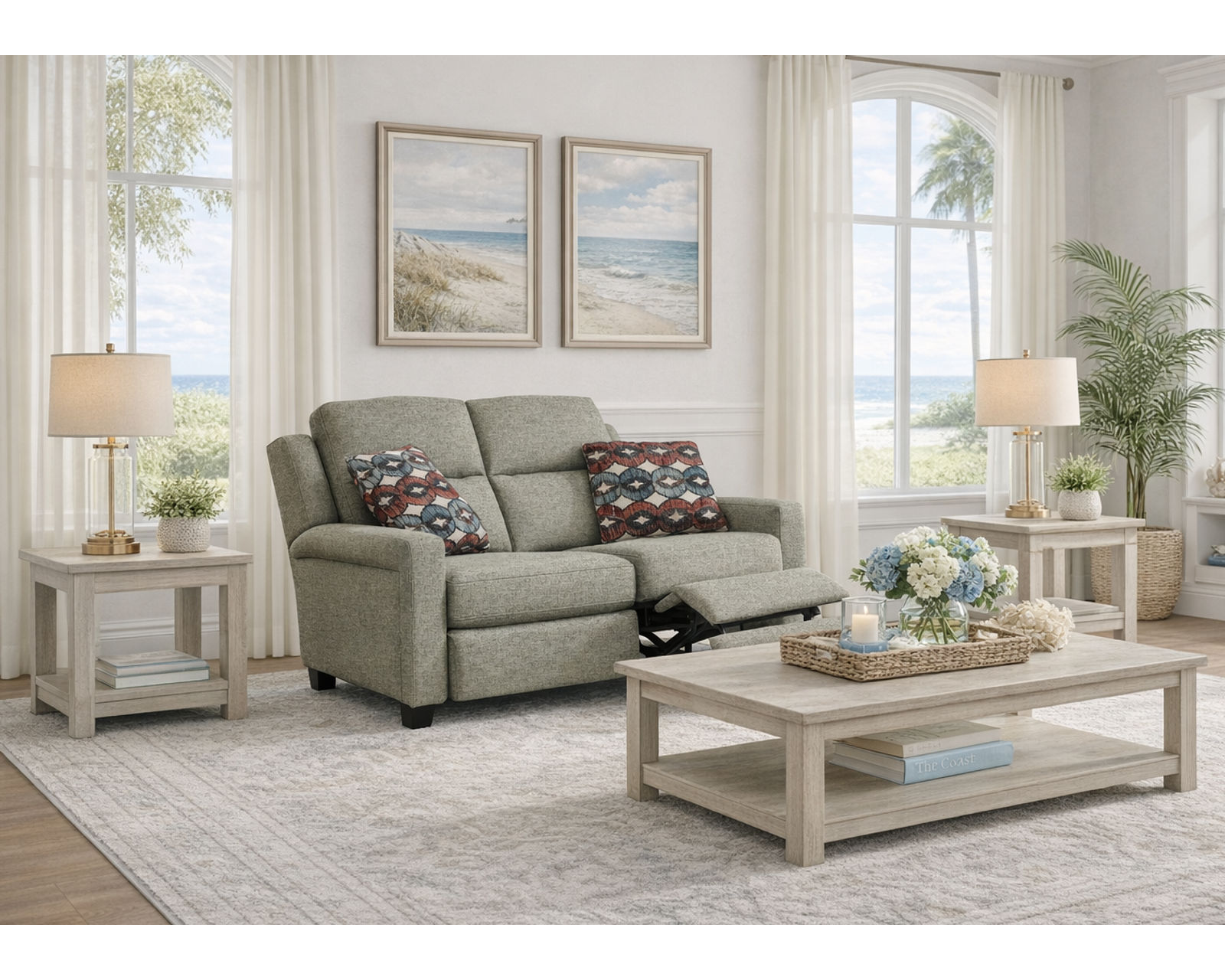Lexington 81" Double Reclining Sofa EZ4F00  (+100 Standard and Performance Fabrics) -  (+100 Standard and Performance Fabrics)
