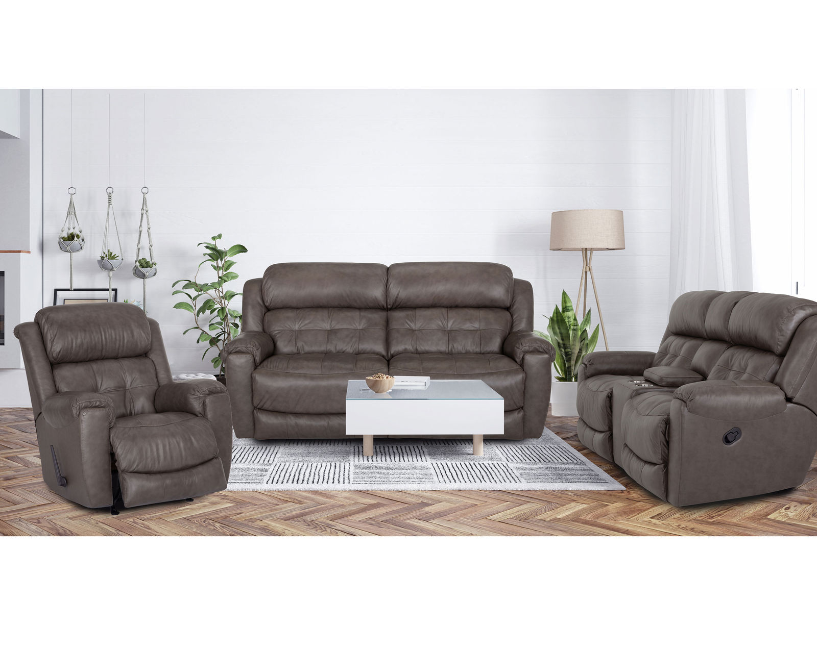 Corwin Dual Reclining Leather Sofa (+2 colors) 83" - Buy the piece or enjoy the entire room