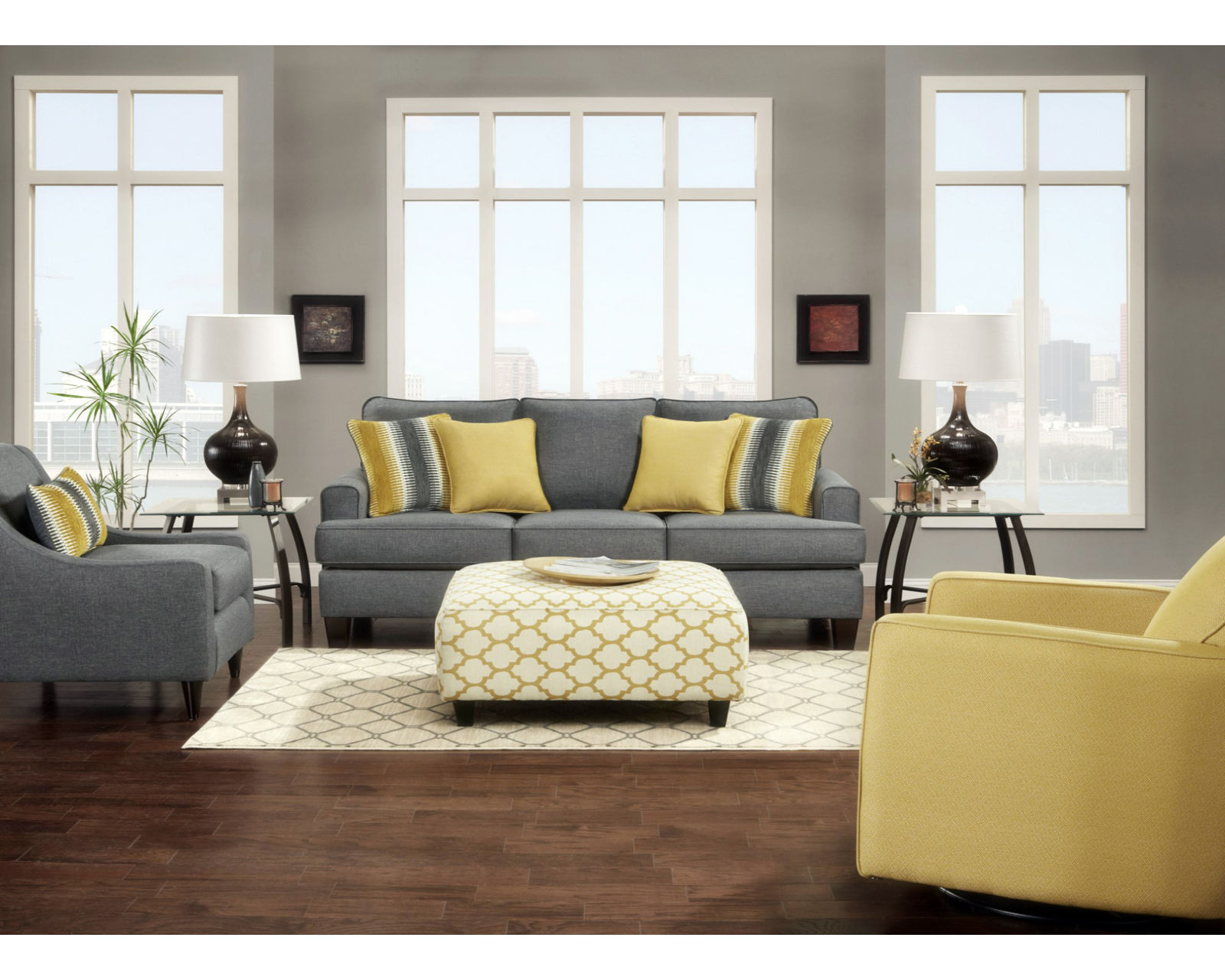 Maxwell Gray Steed 85" Sofa 2600 (includes pillows) - Entire room available and on sale