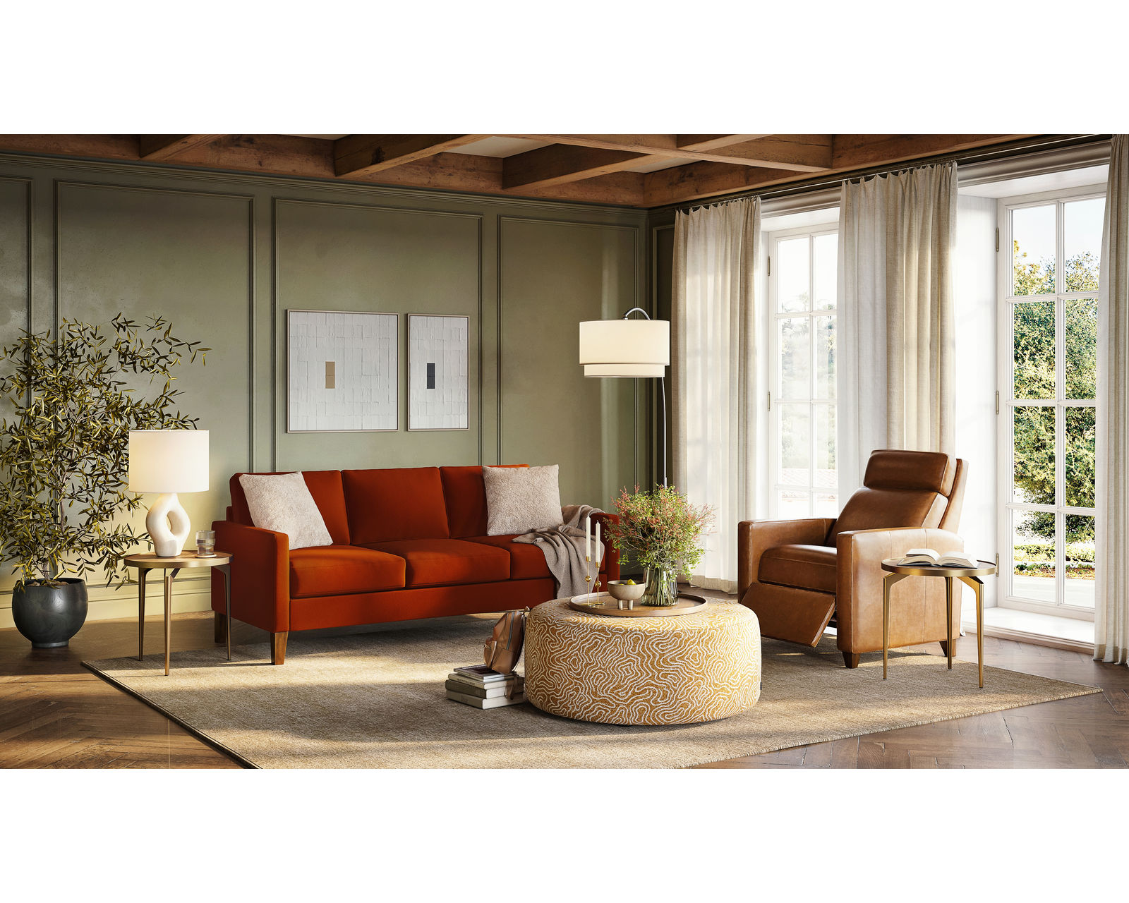 Soren 77171 Track Arm Sofa (83") +50 fabrics