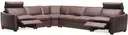 Layout O: Five Piece Reclining Sectional (2 recliners) 121" x 154