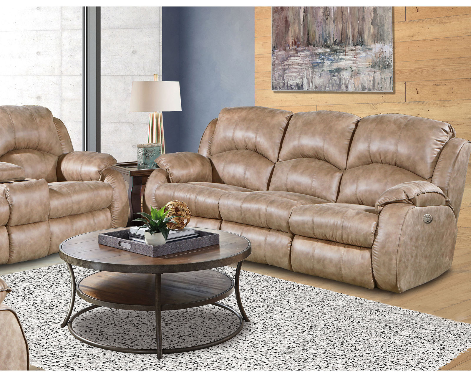 Cagney 89" Power Headrest Power Reclining Sofa (+150 fabrics and leathers) - Includes dual power headrest power recliners