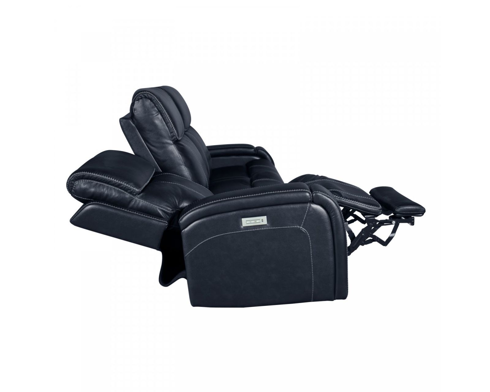 Glenwood 88" Leather Sofa w/Power Recline, Power Head Rests & Power Lumbar (Lay Flat) Ocean (In stock) - Glenwood Sofa w/Power Recline, Power Head Rests & Power Lumbar (Lay Flat)