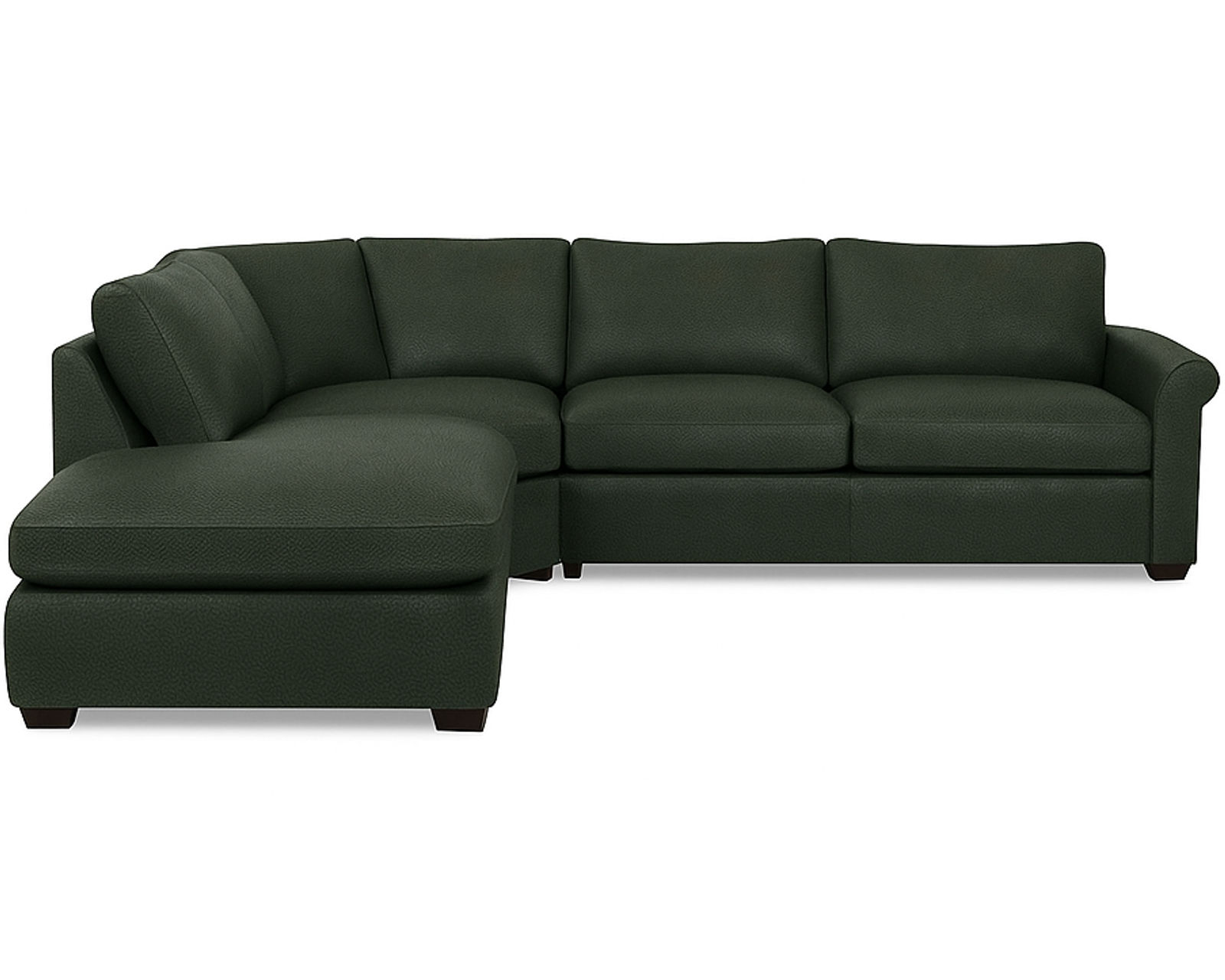 Madison 77656 Roll Arm Sectional (+100 leathers) - Layout O: Three Piece Sectional. 108" x 119"