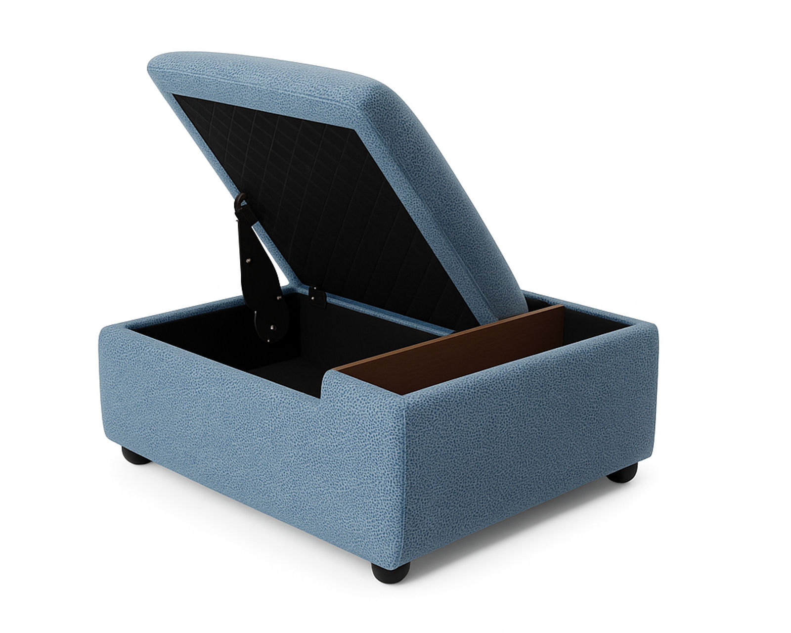Laguna 77752 Stationary Sectional (+100 leathers) - Laguna Storage Cocktail Ottoman with 12" Table 36" x 46"
