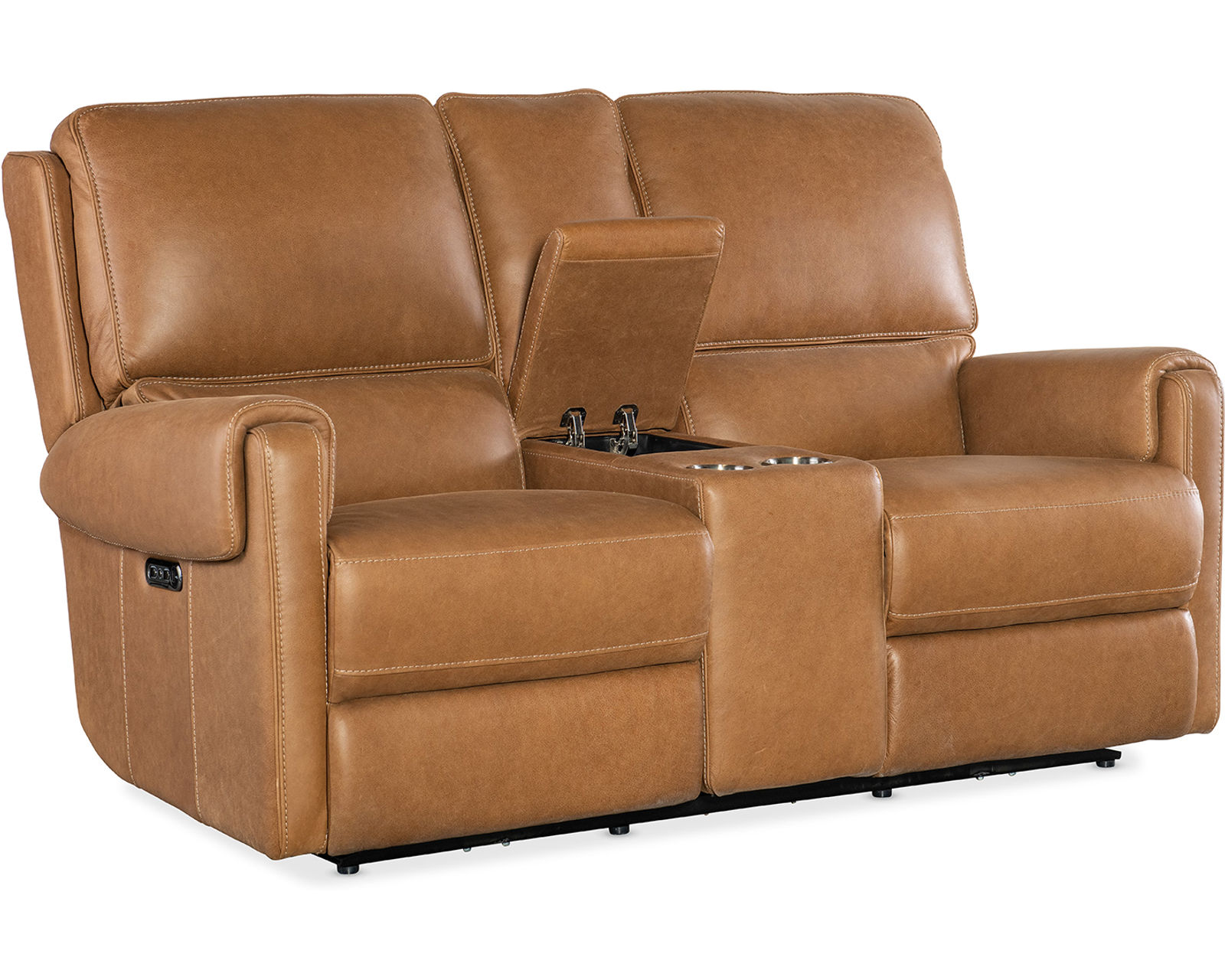Somers Power Headrest Power Reclining Console Loveseat (In stock)