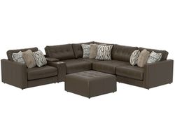 Siena Modular Top Grain Leather Sectional (includes pillows)