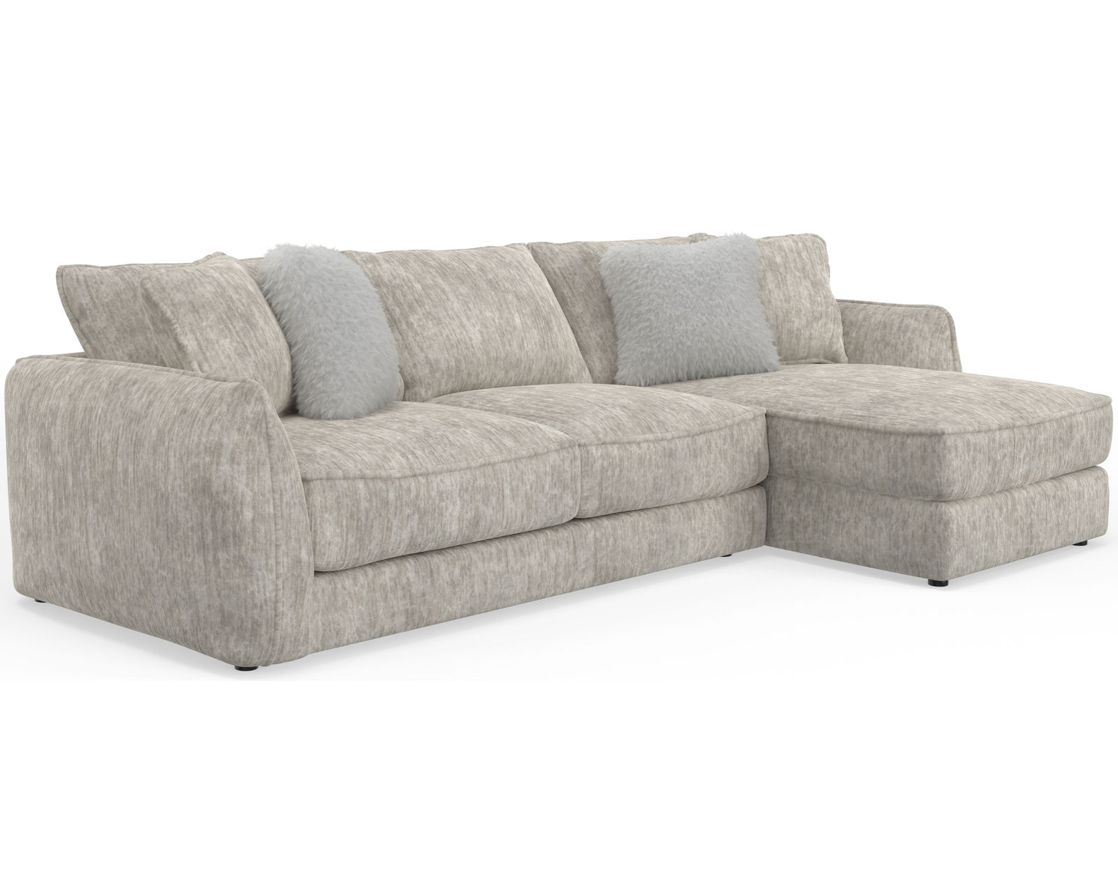 Bucktown 2306 Stationary Sectional (includes pillows) - Layout B: Two Piece Sectional 129"x 78"