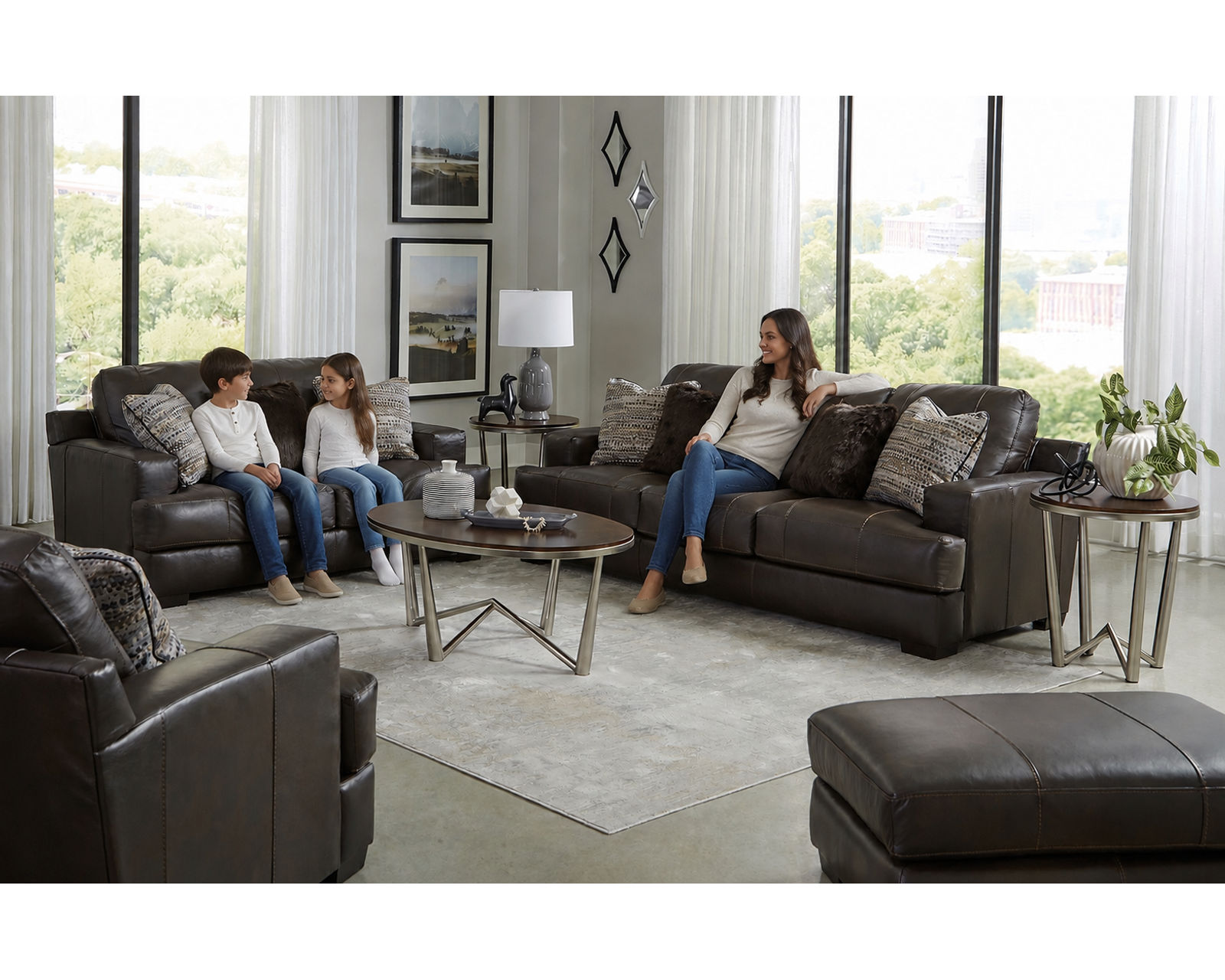 Marco 92" Top Grain Leather Sofa 2 colors (Includes pillows) In stock