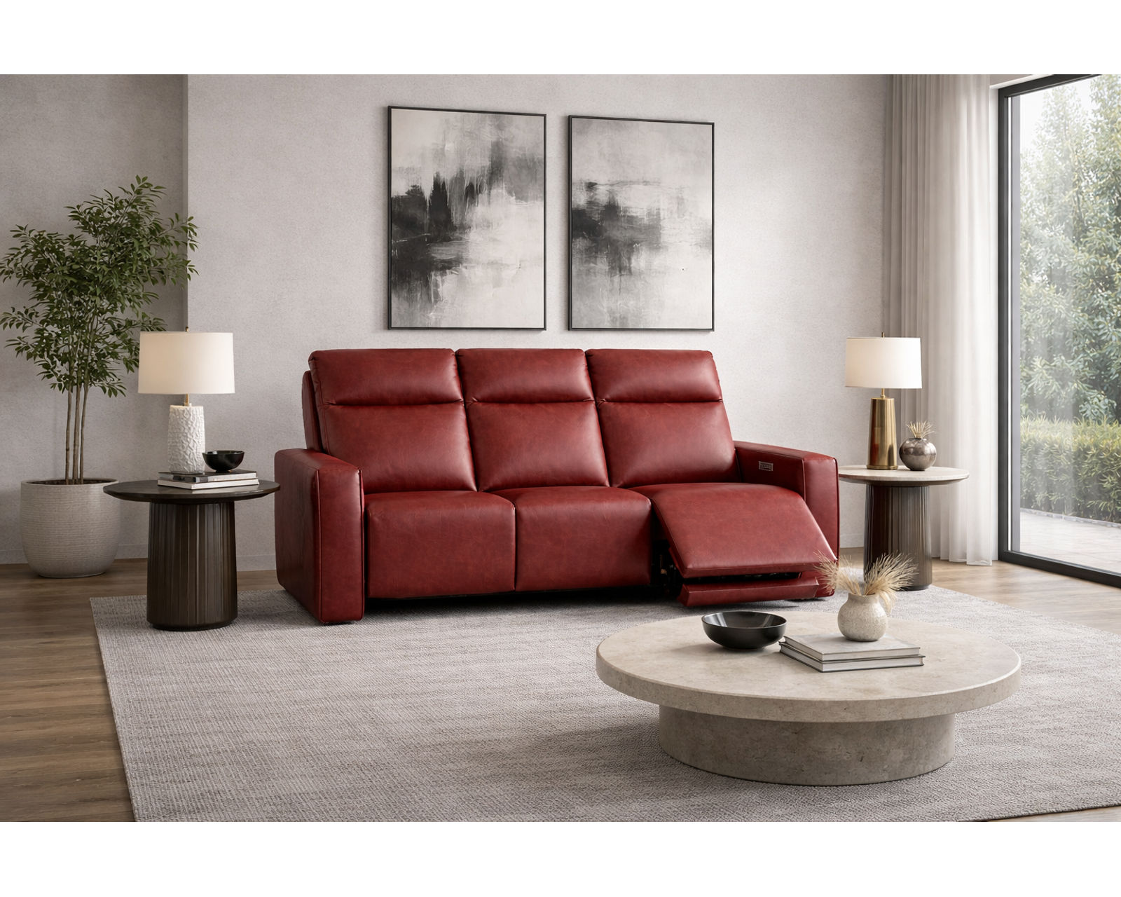 Faith Dual Power Reclining Sofa — Available in Standard & Wide Cushions, 140+ Leather Options, and 79", 83", or 111" Widths - Built Stronger. Feels Better. Lasts Longer.