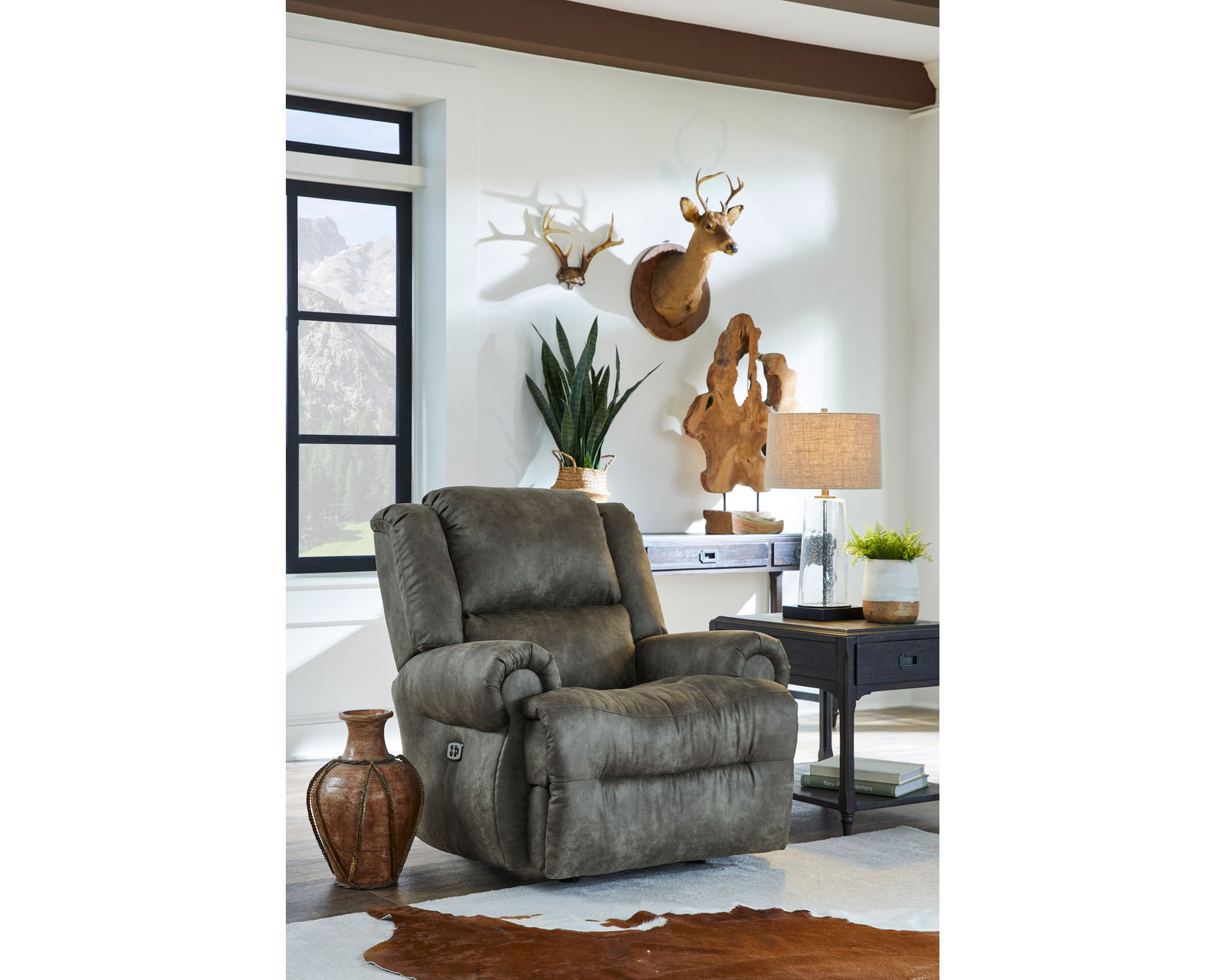 🎣 Genet 85" Reclining Sofa w/ Dropdown Table (+65 colors)