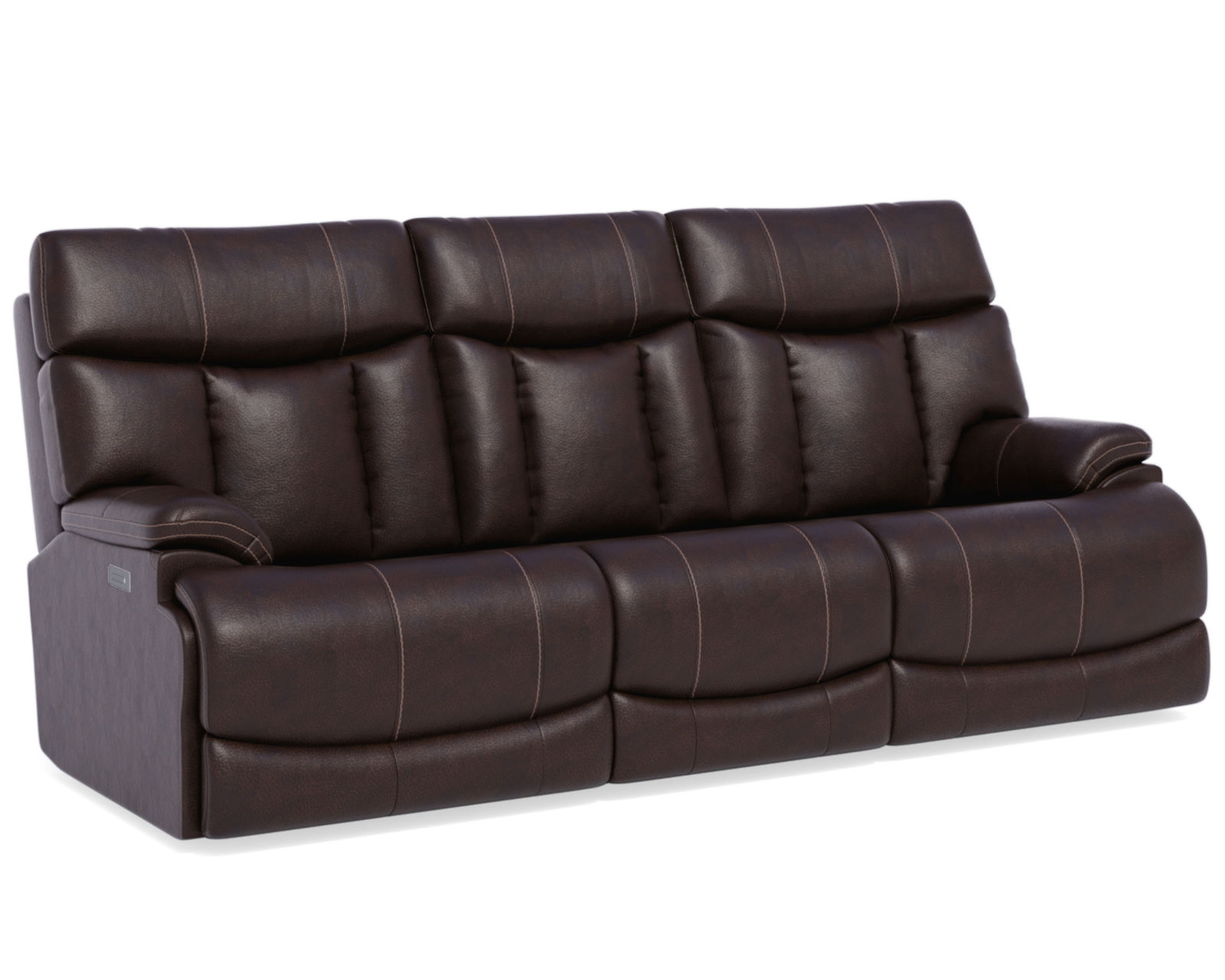 Clive Leather Power Reclining Loveseat with Power Headrests and Lumbar (375-70) in stock - Clive Power Reclining Sofa with Power Headrests and Lumbar