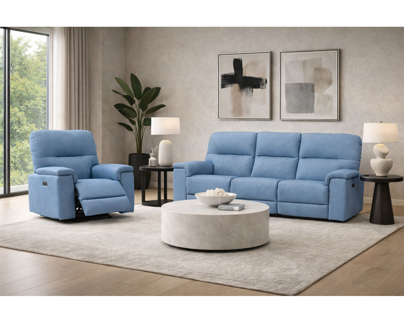 Maria Dual Power Reclining Sofa — Available in Standard & Wide Cushions, 140+ Leather Options, and 82", 85", or 114" Widths - Luxury Seating, Smart Investment