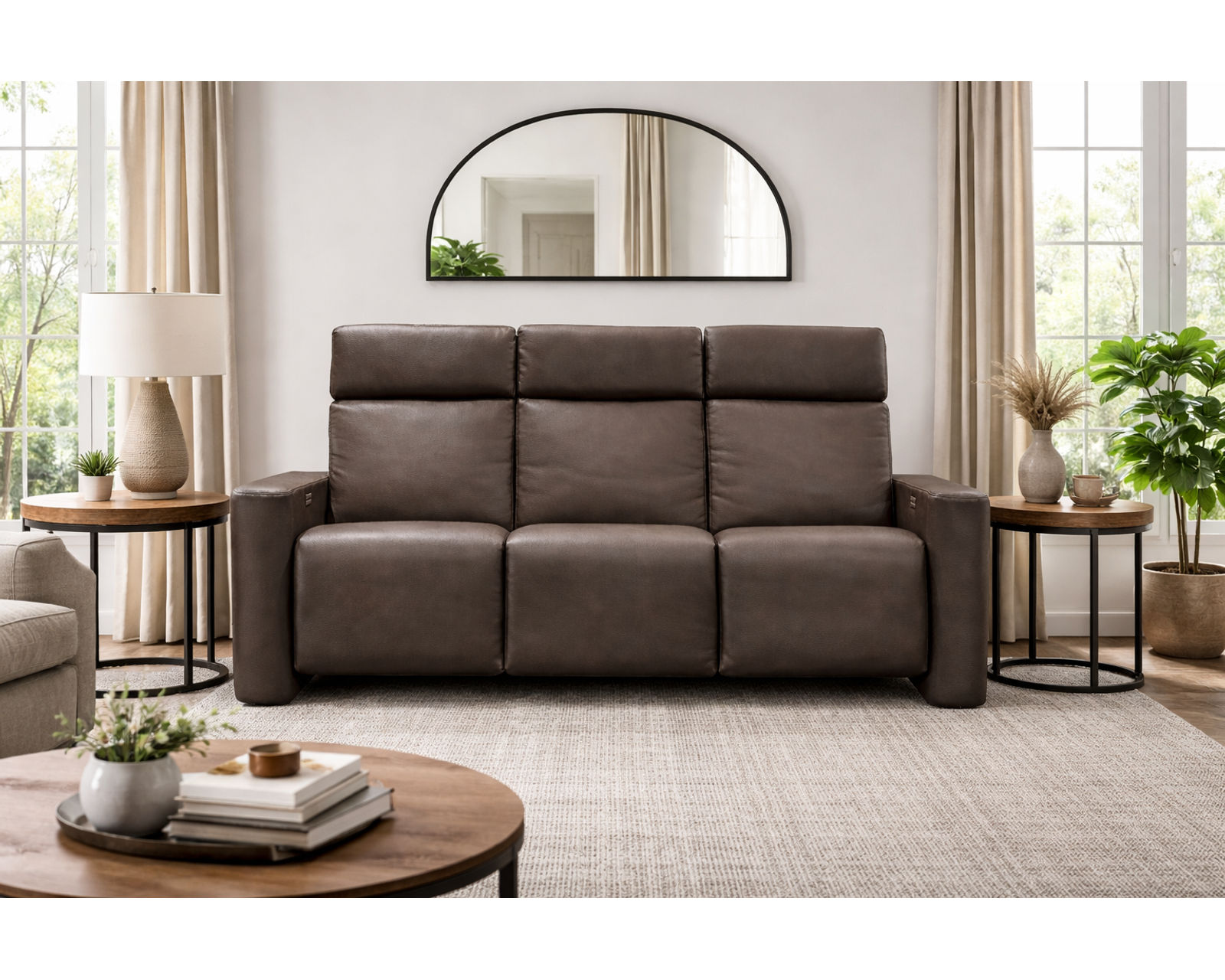 Fiona Dual Power Reclining Sofa — Available in Standard & Wide Cushions, 140+ Leather Options, and 78", 83", or 110" Widths - Comfort You Can Feel. Quality You Can Trust.