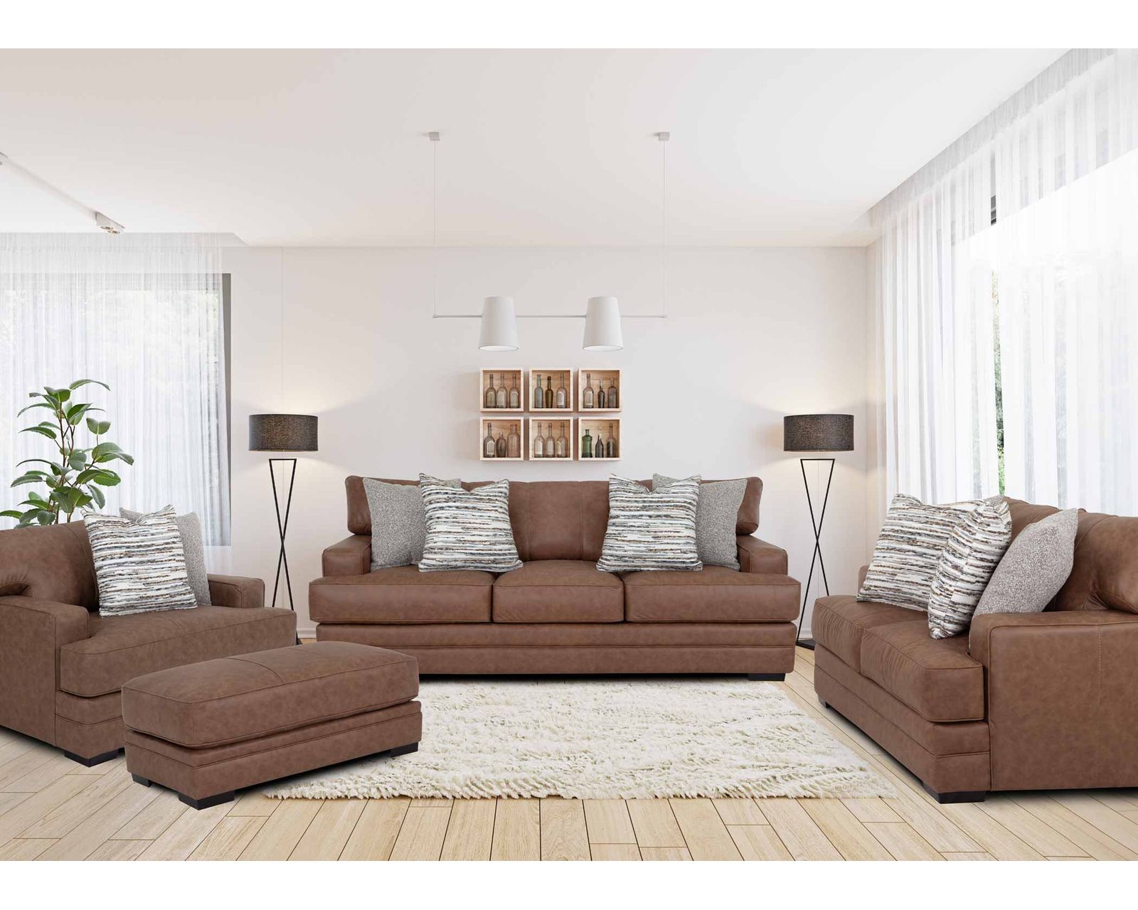 Regent 101.5" Extra Wide Sofa (Extra-Wide Comfort with the Rich Look of Worn Leather) - From Furniture to Finishing Touches—Franklin Brings It Together.