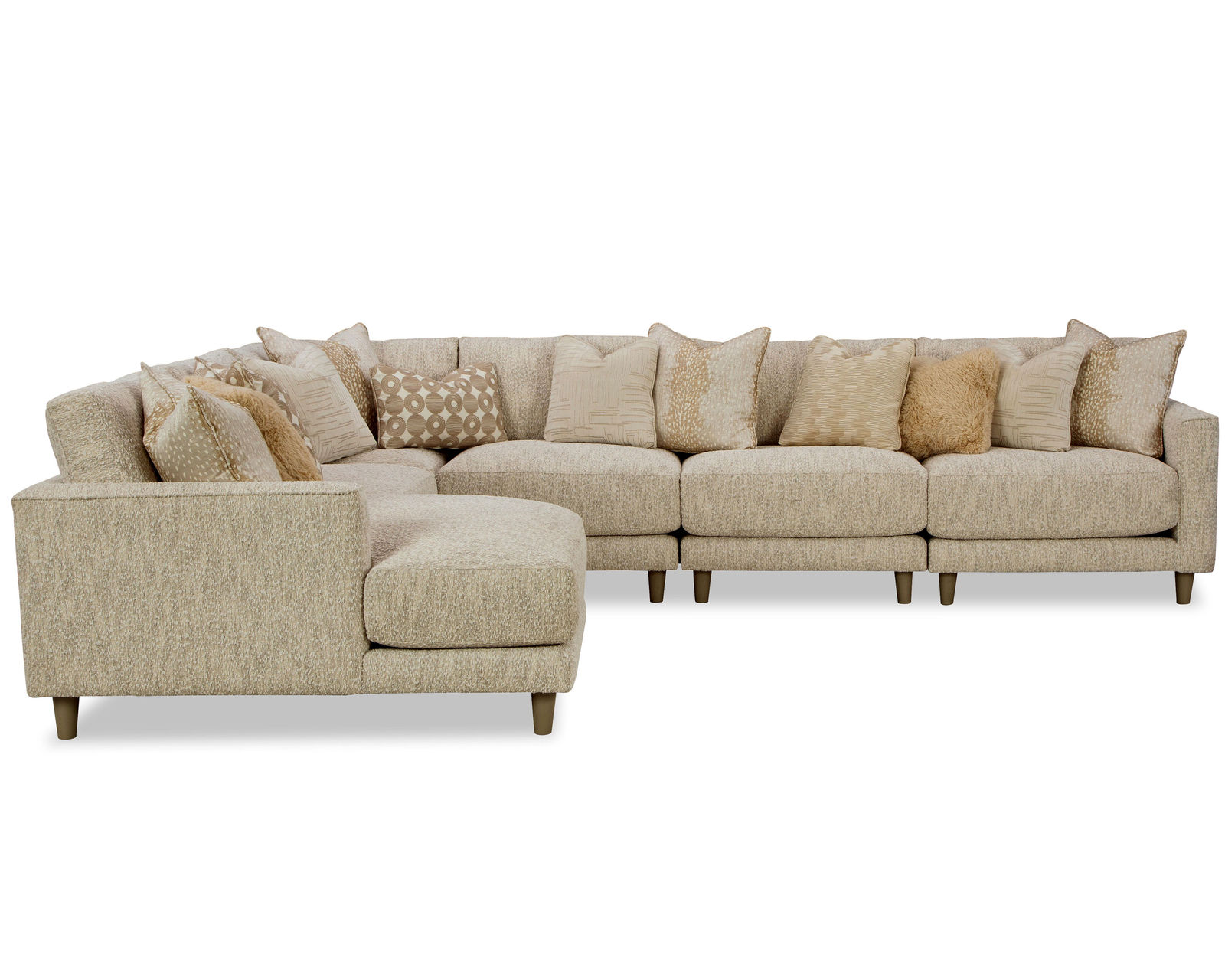 Chicago 7352 Modular Sectional (+100 performance fabrics) - Layout M: Six Piece Sectional 115" x 151" 