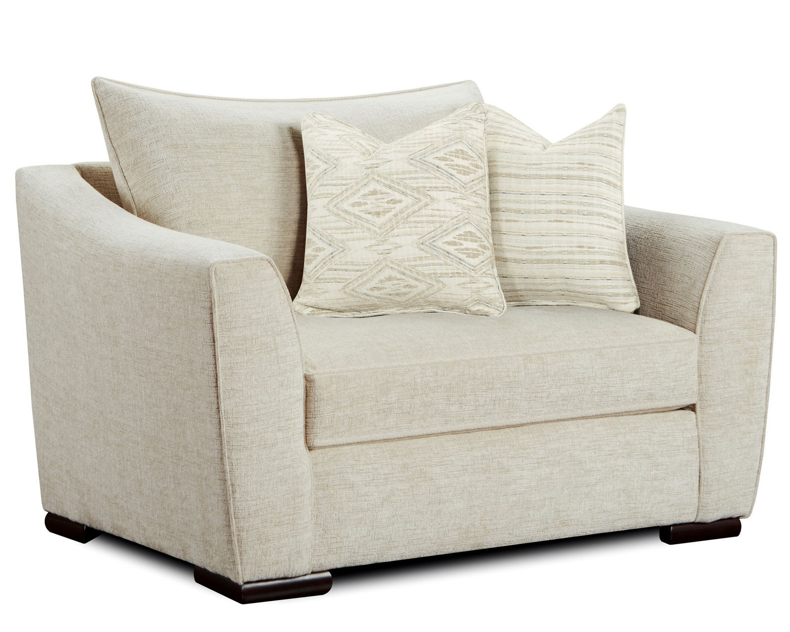 Vibrant Vision Oatmeal 95" Sofa 9770 (Includes pillows) - Vibrant Vision Oatmeal Chair and a Half - 9772