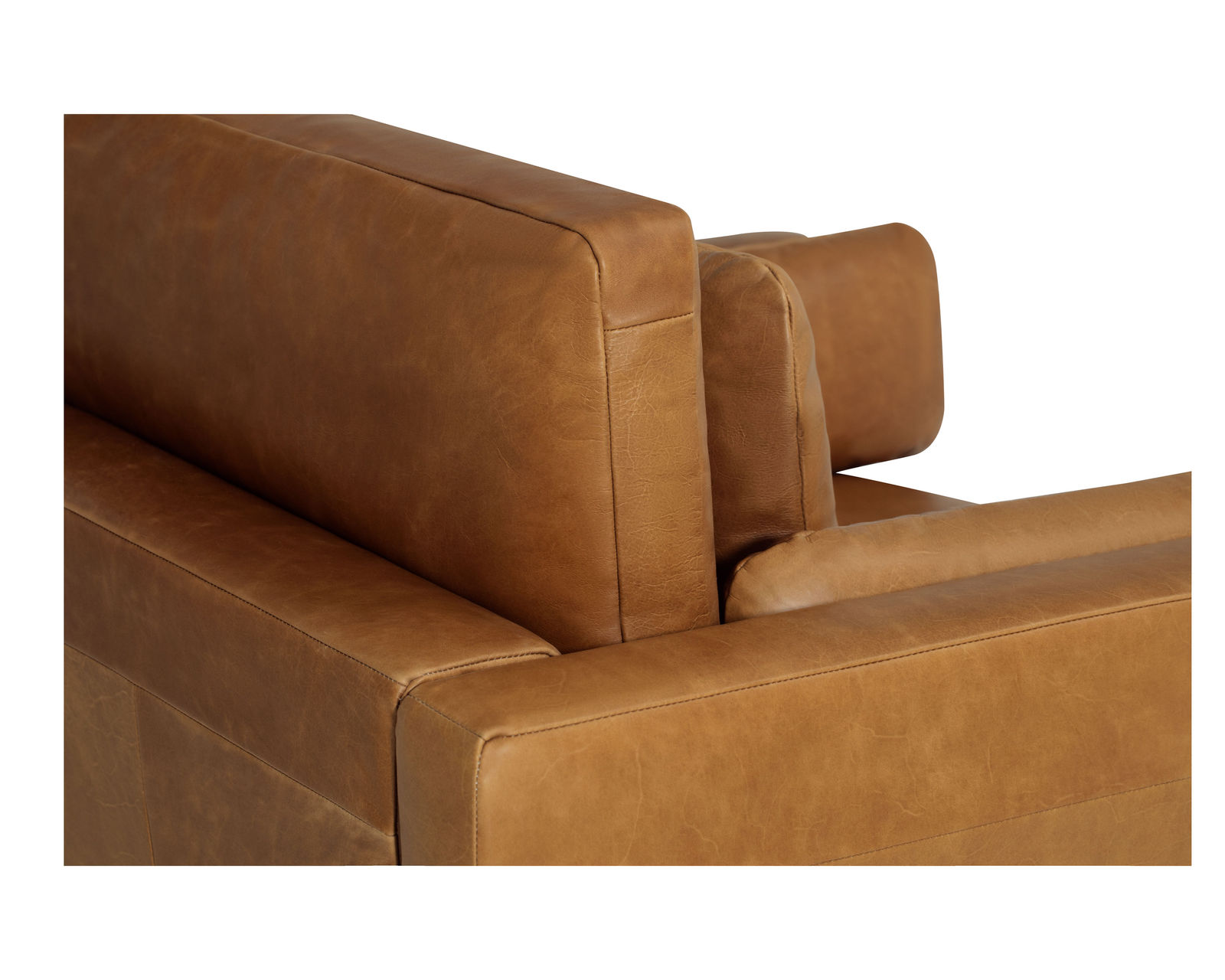Shea 77646 Stationary Leather Sectional (100+ leathers) - Detail Back