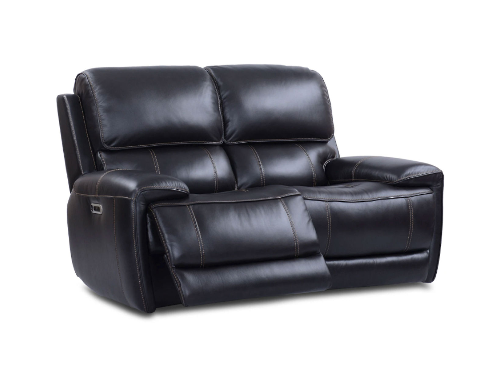 Empire Leather 87" Power Headrest Power Reclining Sofa Blackberry (In stock - Fast shipping) - Empire Power Headrest Power Reclining Loveseast