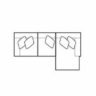Layout A: Three Piece Reclining Sectional 136" x 64" (1 Recliner + Power Chaise)