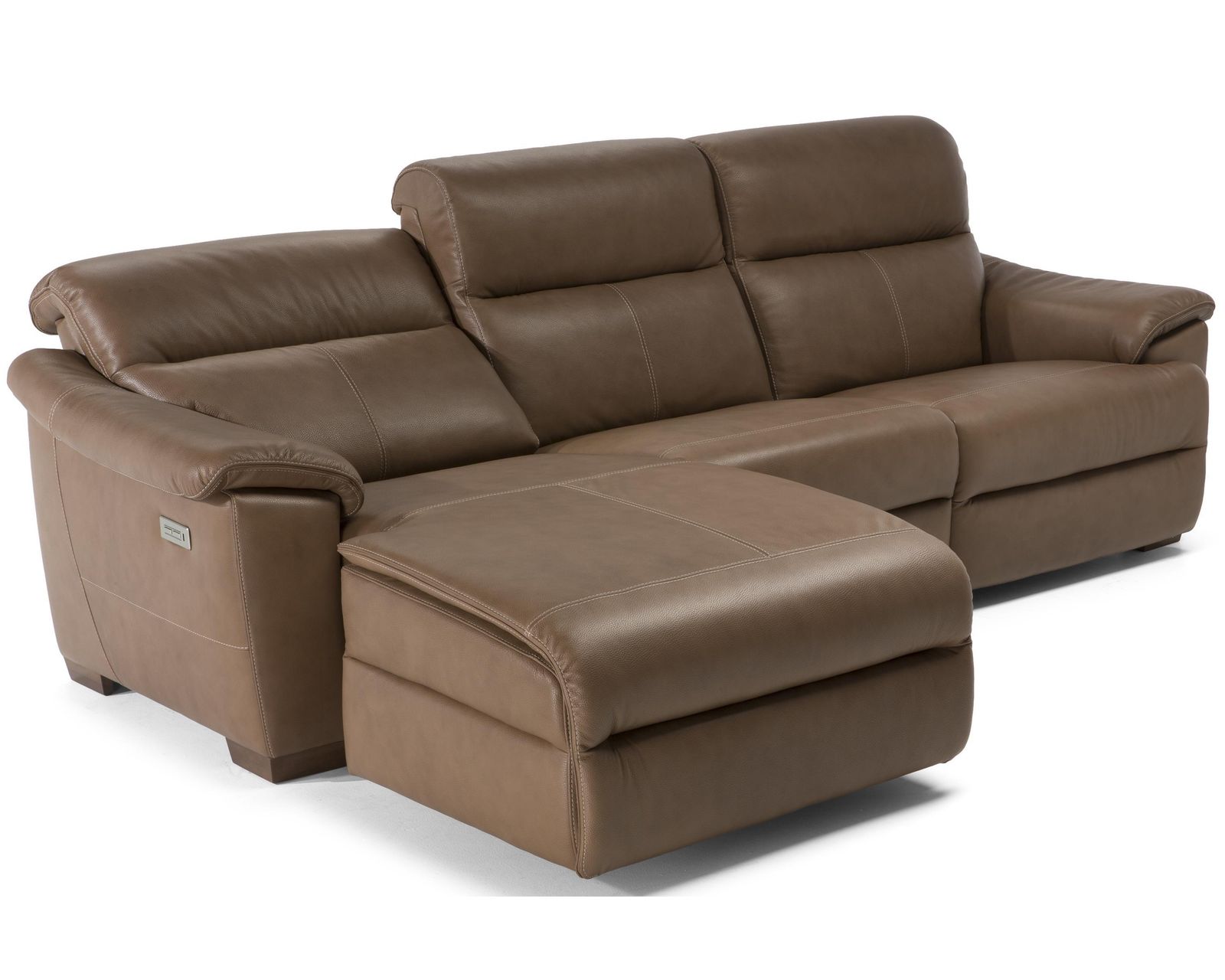 Potenza C063 Triple Power Reclining Sectional (+50 leathers) - Layout B: Three Piece Sectional 65" x 101" (2 recliners)