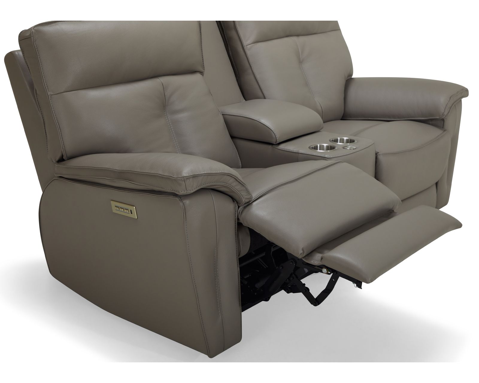 Oakley 41187 Power Headrest Power Reclining Sofa (86") +100 leathers - Oakley 76" Power Headrest Power Reclining Console Loveseat