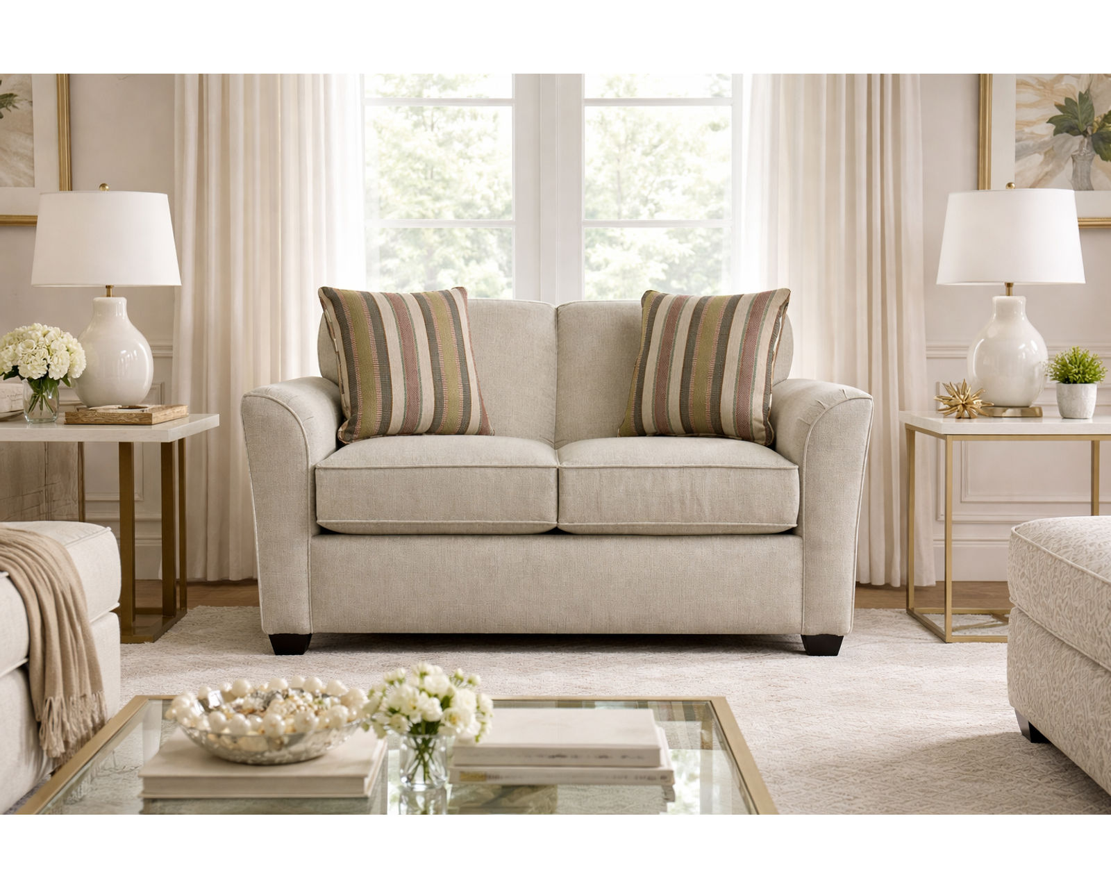 Smyrna 82" Sofa (+101 Standard and Performance Fabrics) - Smyrna 306 Loveseat