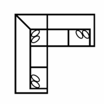 Layout G: Two Piece Sectional 96" x 96"