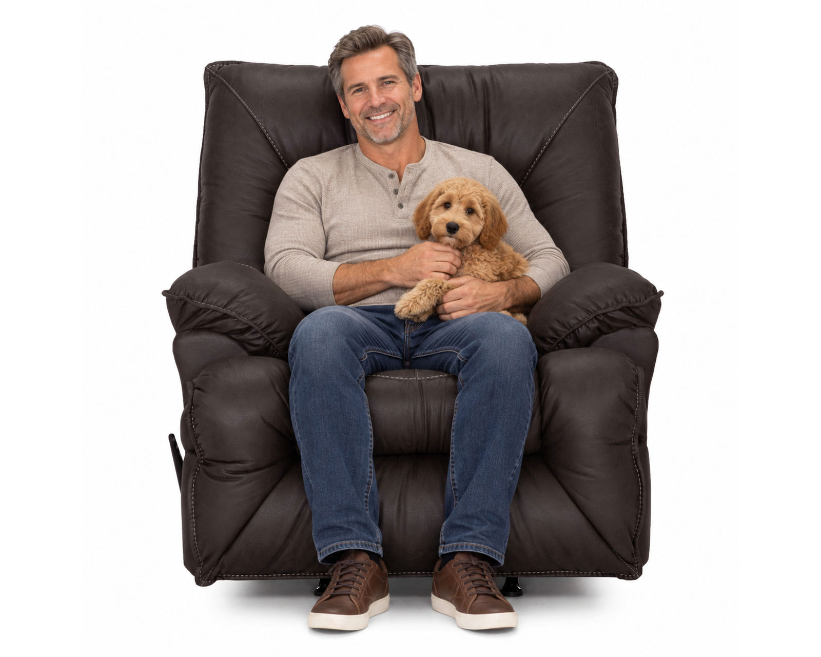 Henson 91" Reclining Sofa with Drop-Down Center Table (Casual Comfort. Everyday Convenience. Built for Real Life) - Engineered to Move. Designed to Relax.