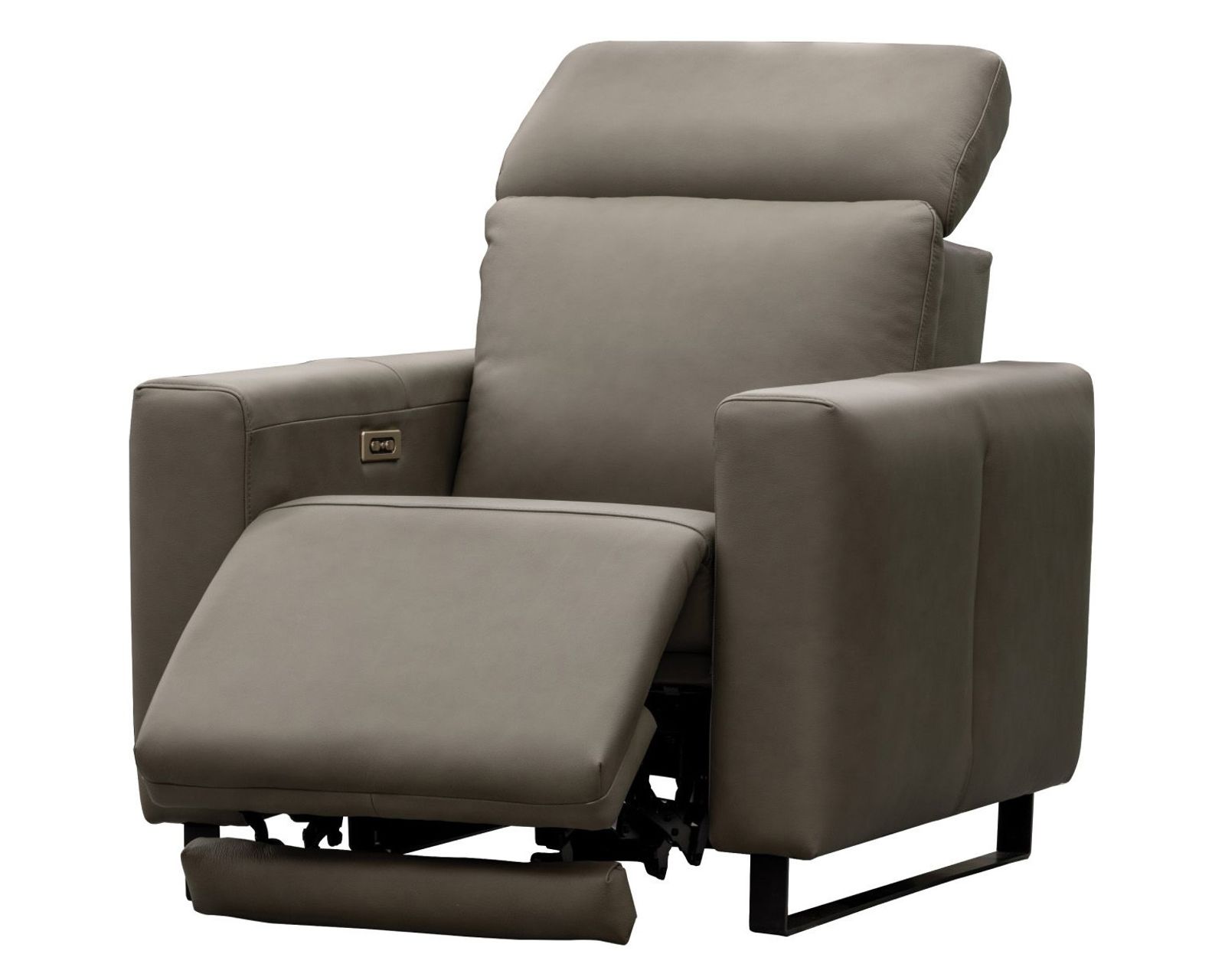 Florent Dual Power Reclining Sofa — Available in Standard & Wide Cushions, 140+ Leather Options, and 80", 84", or 112" Widths - Florent Power Headrest Power Recliner