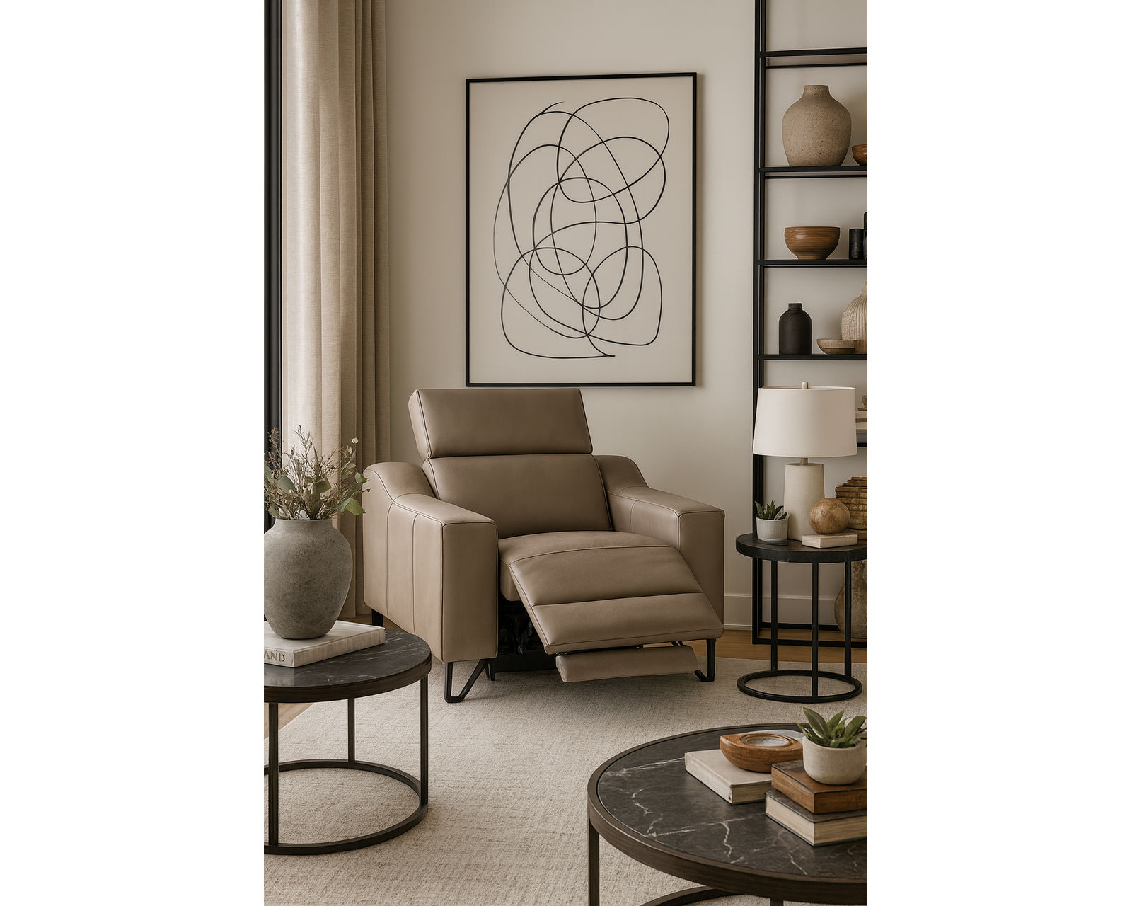Tabor 44003 Power Headrest Power Wallhugger Recliner (+100 leathers)