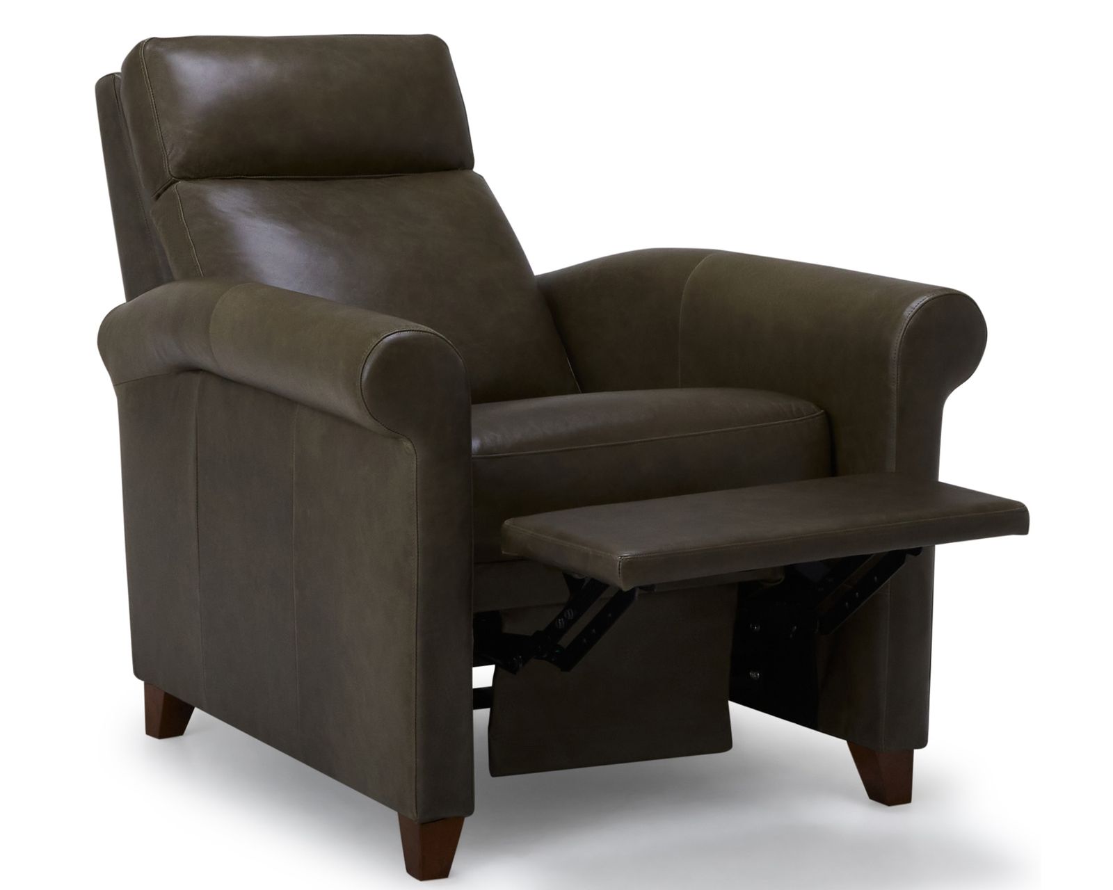Soren 77170 Rolled Arm Sofa (87") +100 leathers - Soren Pressback Recliner