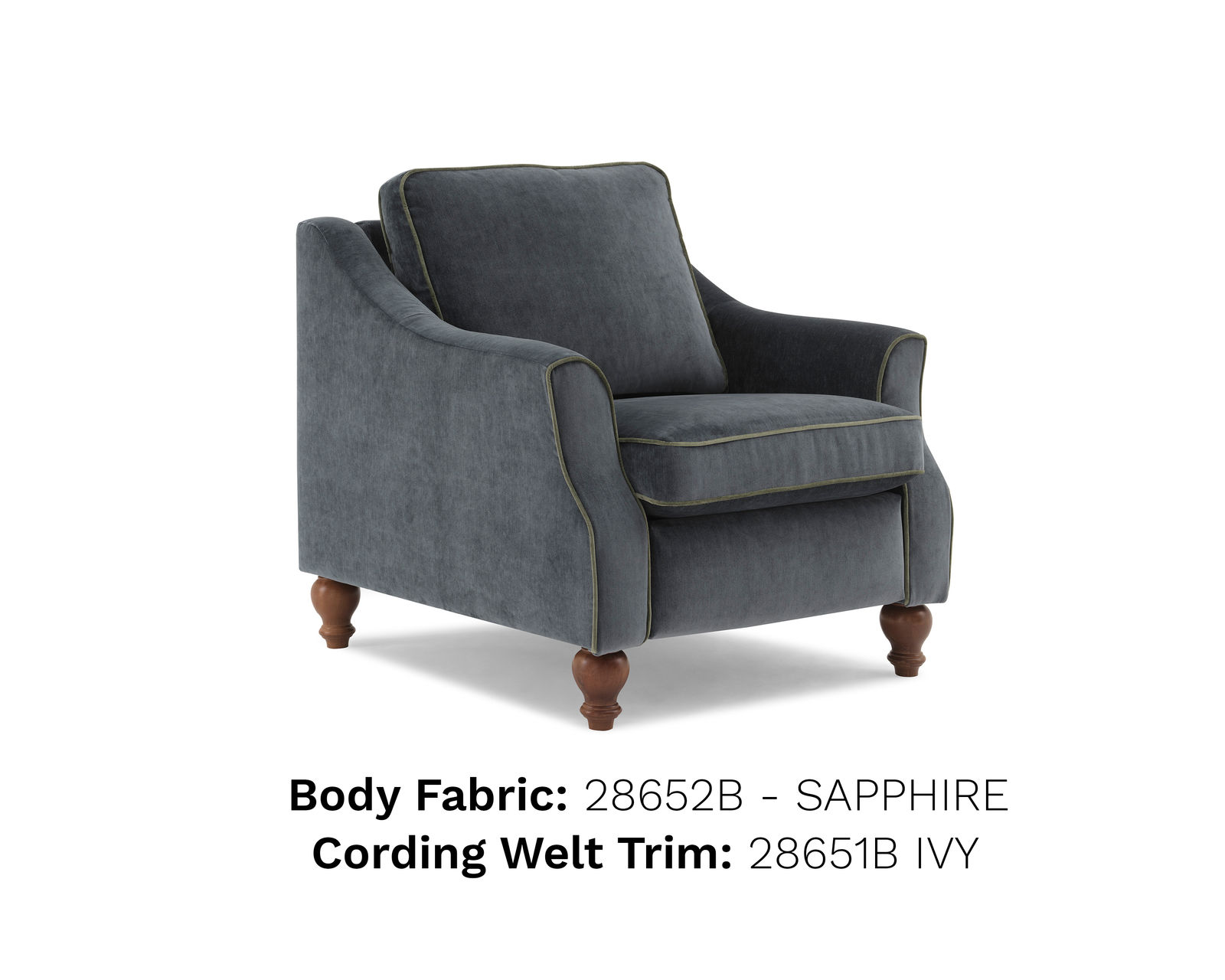 Erin & Ben Adeline Incliner Chair (+50 fabrics) - 	Adeline Incliner Chair